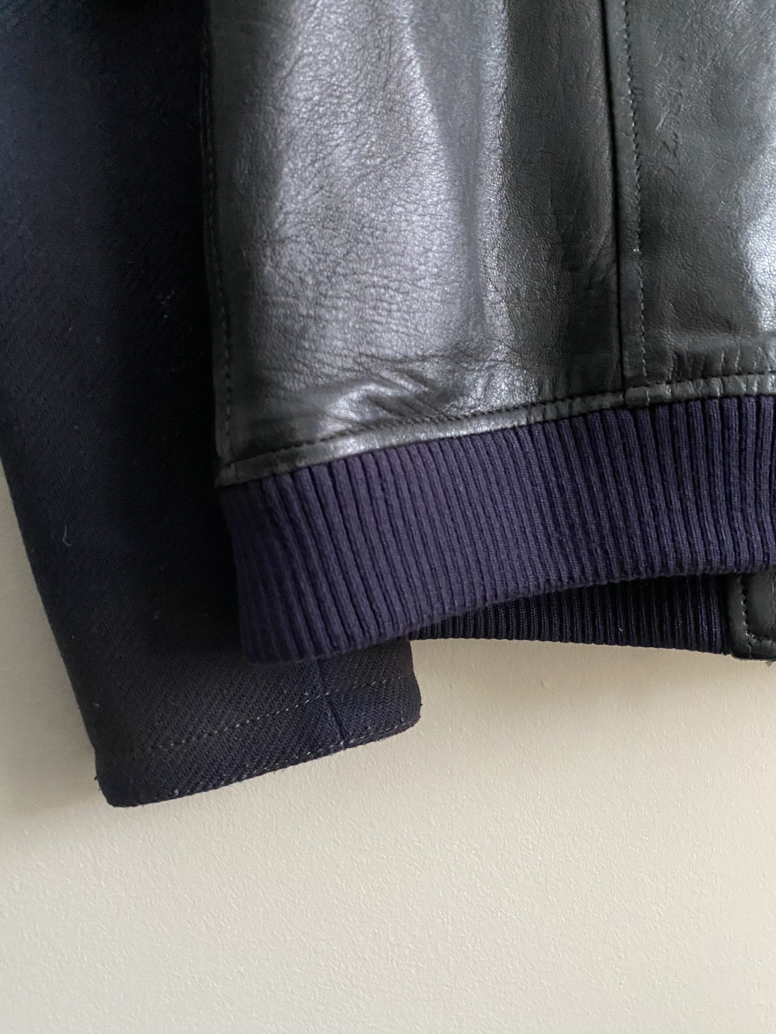Other Calf Skin / Wool Sleeves - Flannel Lined Leather Jacket Size US L / EU 52-54 / 3 - 11 Thumbnail