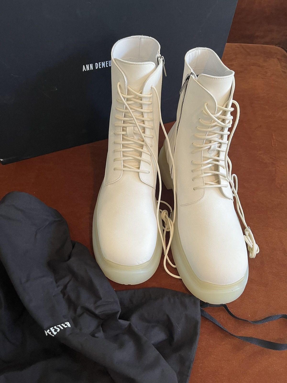 Ann Demeulemeester Ann Demeulemeester White Koos Boots | Grailed