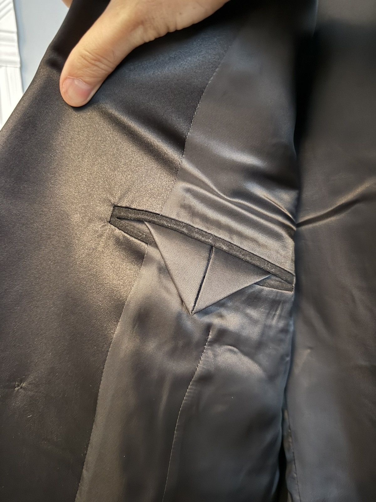 Helmut Lang NWOT Helmut Lang AW19 Black Moleskin Tuxedo Coat - 38 Size US M / EU 48-50 / 2 - 13 Thumbnail