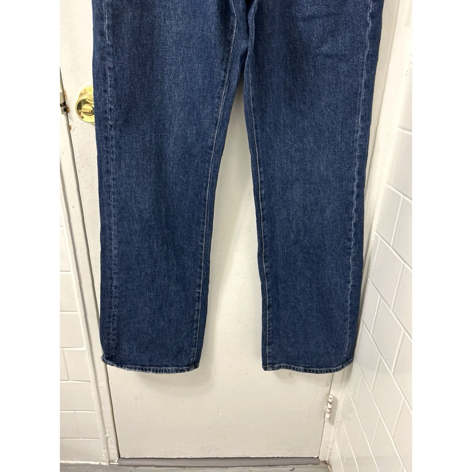 7 For All Mankind 7 For All Mankind Jeans Mens 29x34 Dark Wash Straight Leg Pocket Denim 5-Pocket Zip Button YKK Size US 29 - 3 Thumbnail