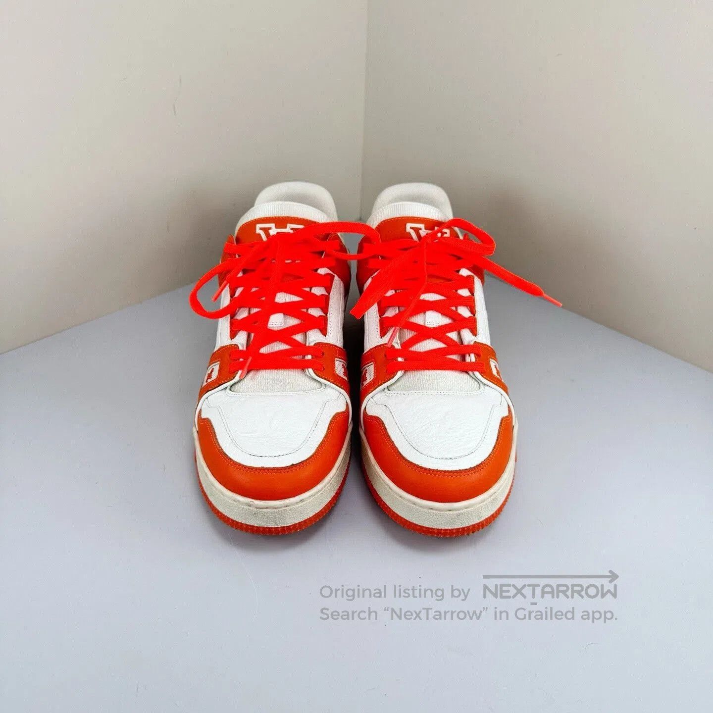 Louis Vuitton Louis Vuitton White Orange Trainer Sneakers. Size US 8 / EU 41 - 2 Thumbnail