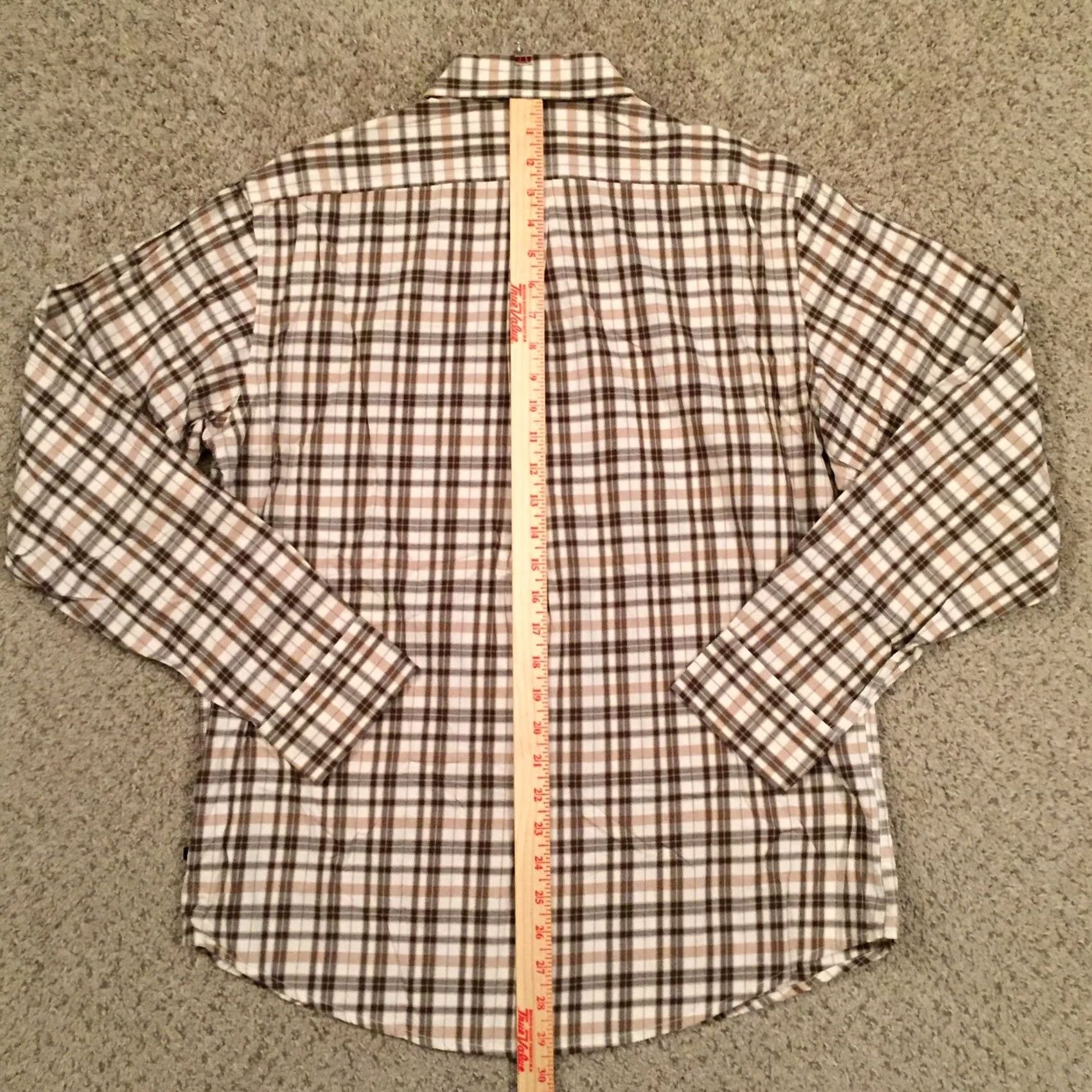 Gap Gap Shirt Button-Up Mens Medium Beige Plaid Long Sleeve Button Front Collar Shirt Size US M / EU 48-50 / 2 - 6 Thumbnail