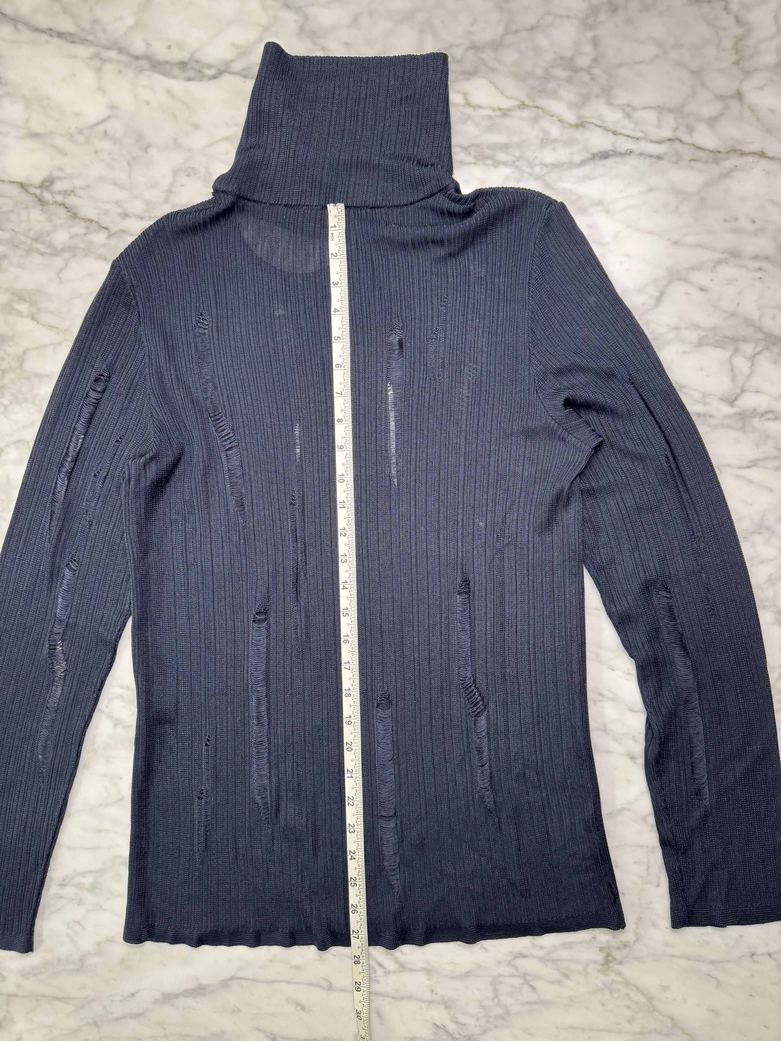LGN LOUIS GABRIEL NOUCHI Navy Cutout Turtleneck Size US L / EU 52-54 / 3 - 6 Thumbnail