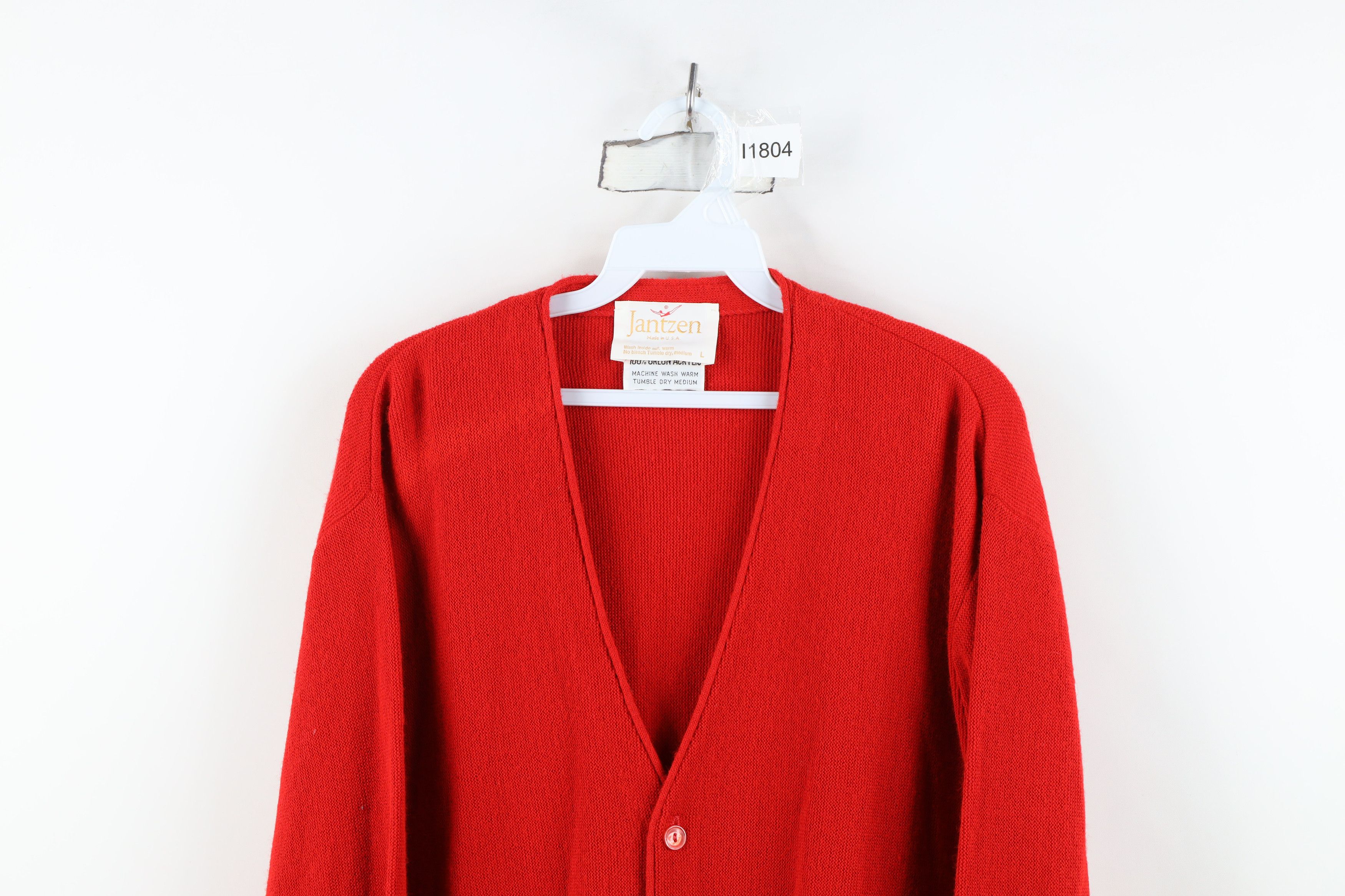 Vintage Vintage 70s Streetwear Faded Knit Cardigan Sweater Red USA Size US L / EU 52-54 / 3 - 2 Thumbnail