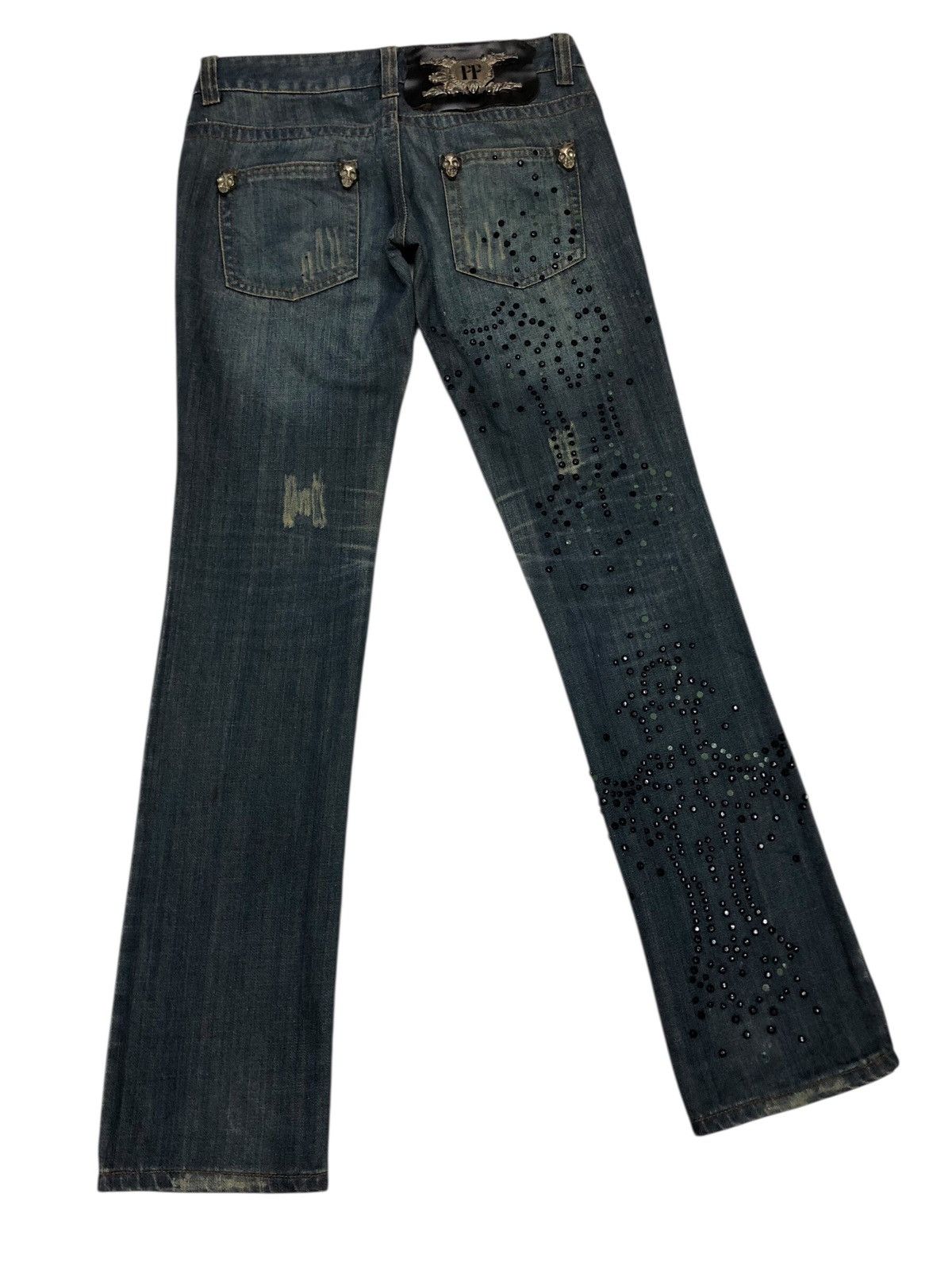 Philipp Plein RARE🔥OG PHILIPP PLEIN TIGER SKULL N CROSS EMBROIDERY JEANS Size 30" / US 8 / IT 44 - 7 Thumbnail