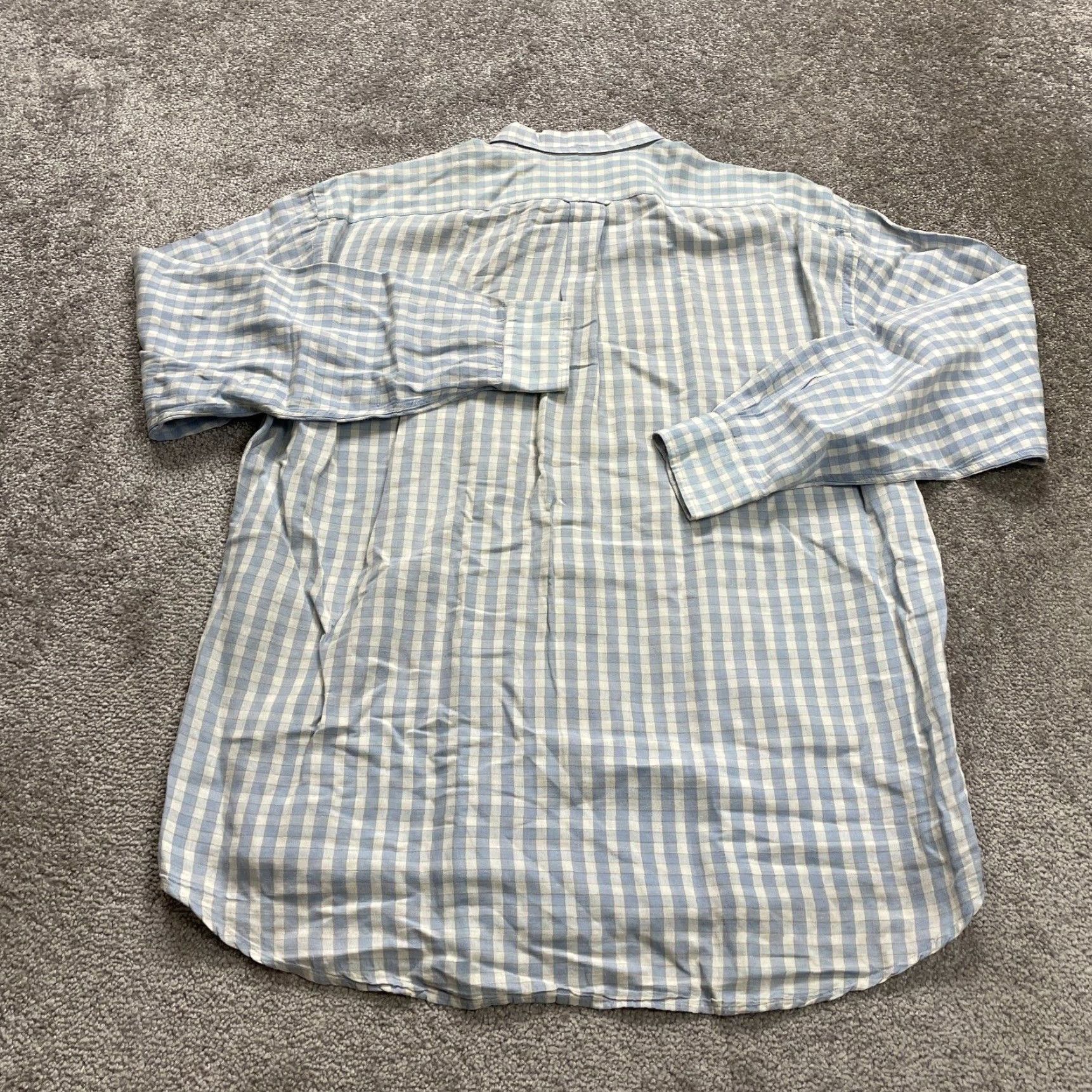 Faconnable VINTAGE Faconnable Shirt Mens Large Blue Check Button Down Long Sleeve Work Casual Top Size L / US 10 / IT 46 - 2 Thumbnail