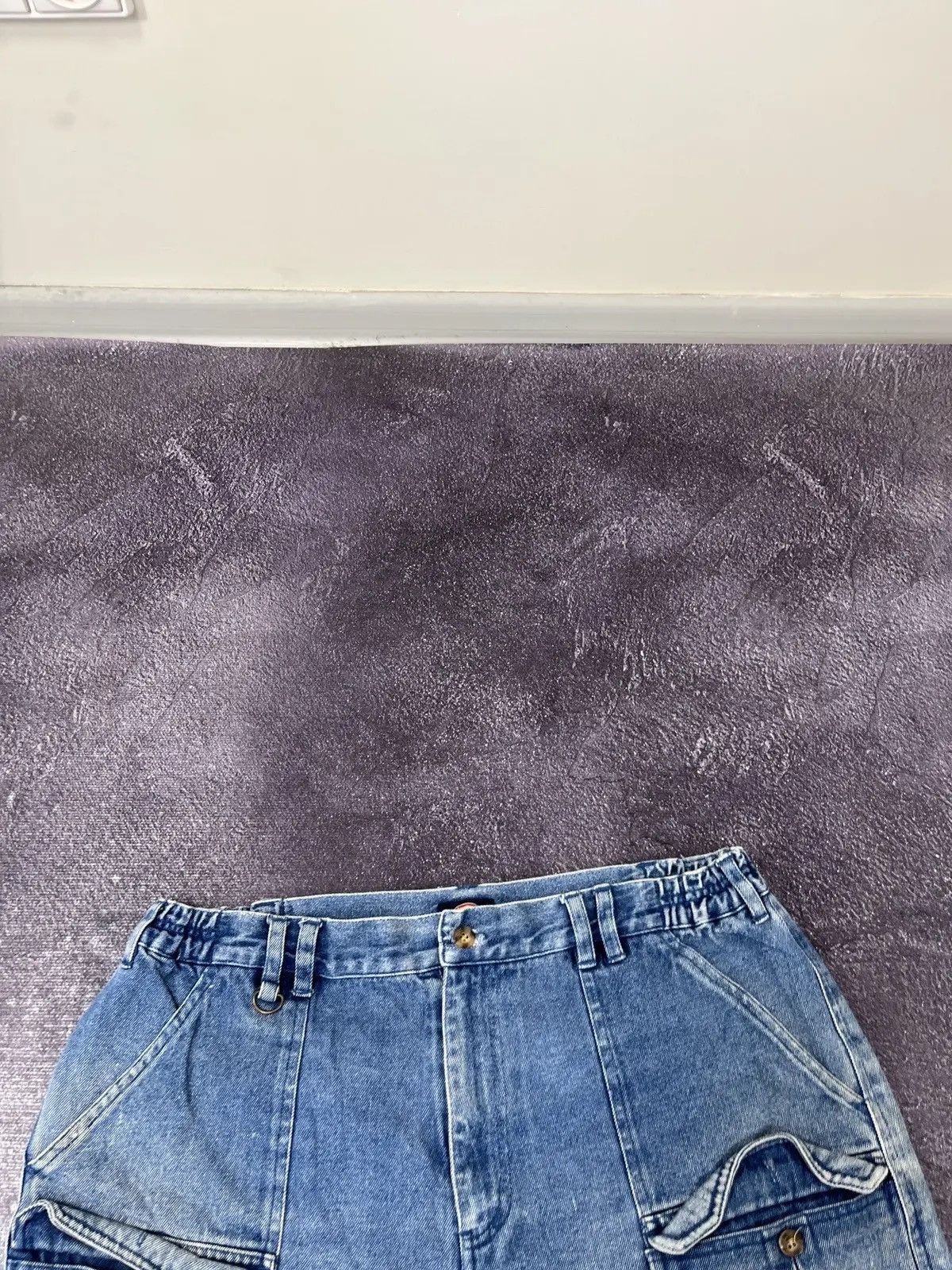 Dickies × Vintage Vintage Dickies USA Blue Hype Denim Cargo Shorts Size US 38 / EU 54 - 6 Thumbnail