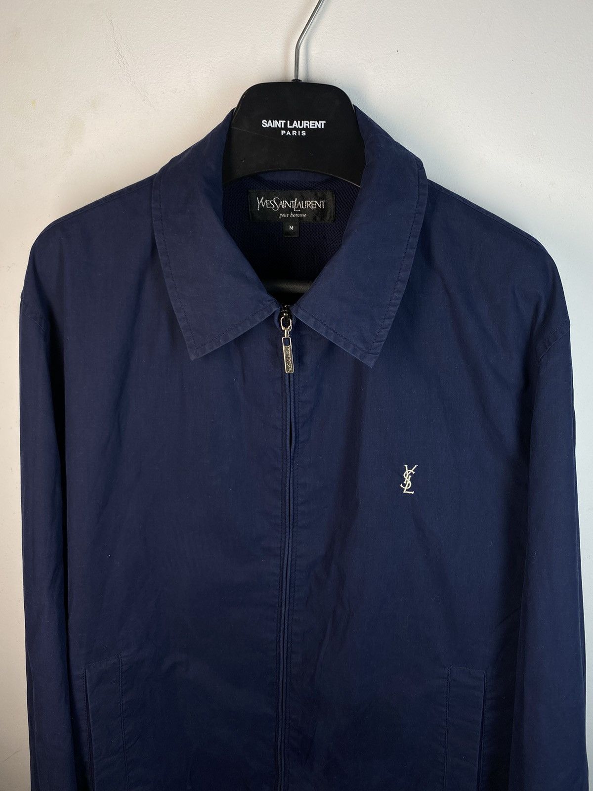 Yves Saint Laurent Autumn YSL Jacket Dark Navy YSL Bomber Size US M / EU 48-50 / 2 - 12 Thumbnail