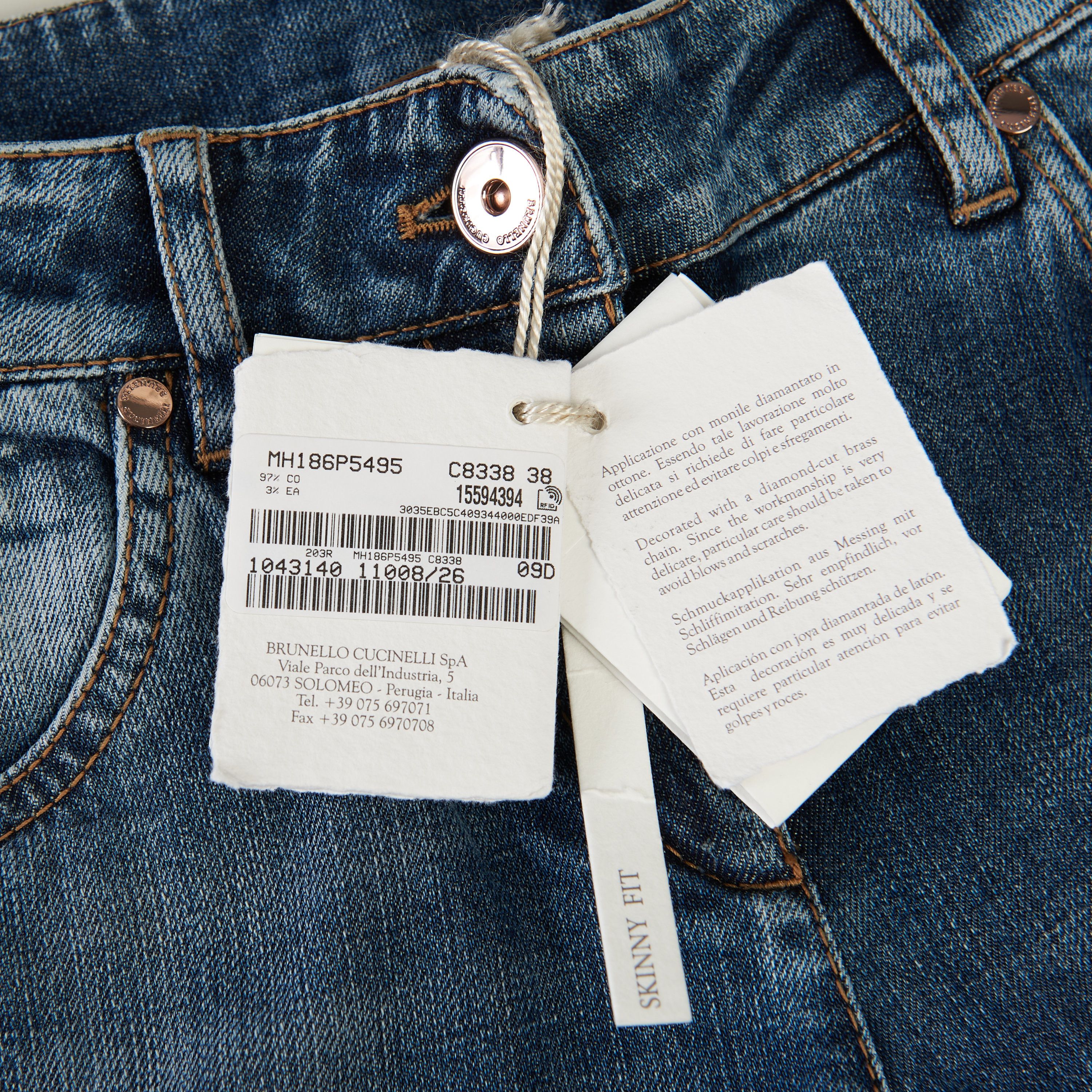 Brunello Cucinelli Blue Comfort Denim Five- Pocket Trousers Size 30" / US 8 / IT 44 - 11 Thumbnail