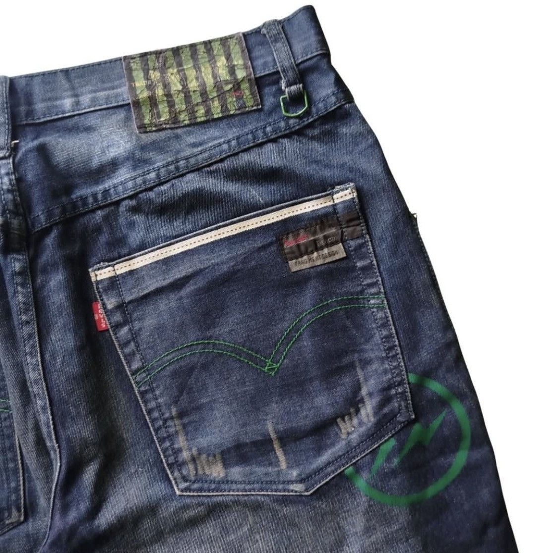 Fragment Design × Levi's Levi's Fenom x Fragment Design x CLOT Distressed Patchwork Size US 34 / EU 50 - 3 Thumbnail
