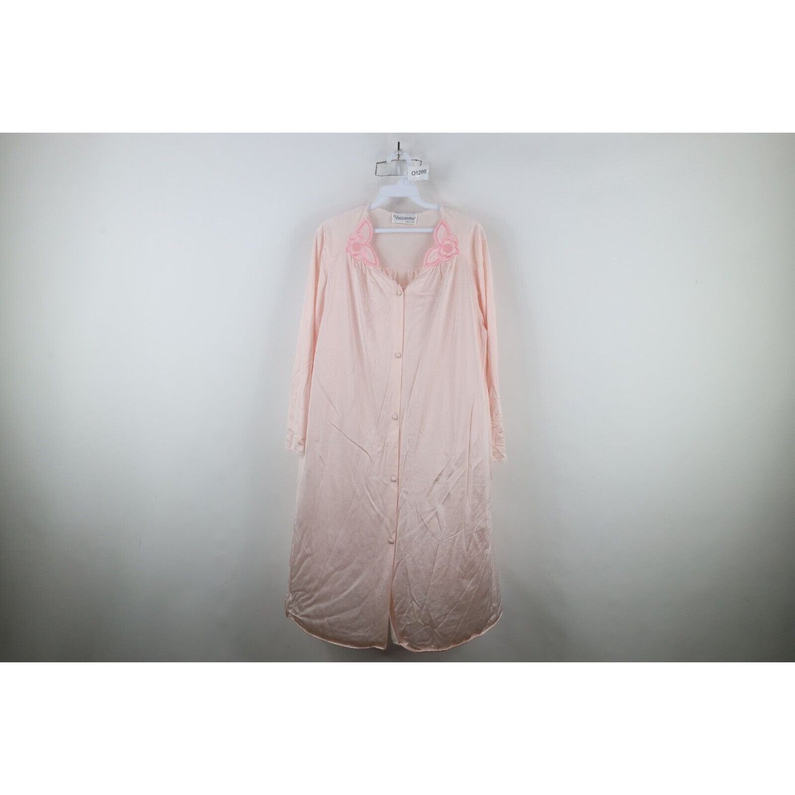 Vintage Vintage 70s Vassarette Fairy Lace Flower Sheer Night Gown Size L / US 10 / IT 46 - 1 Thumbnail