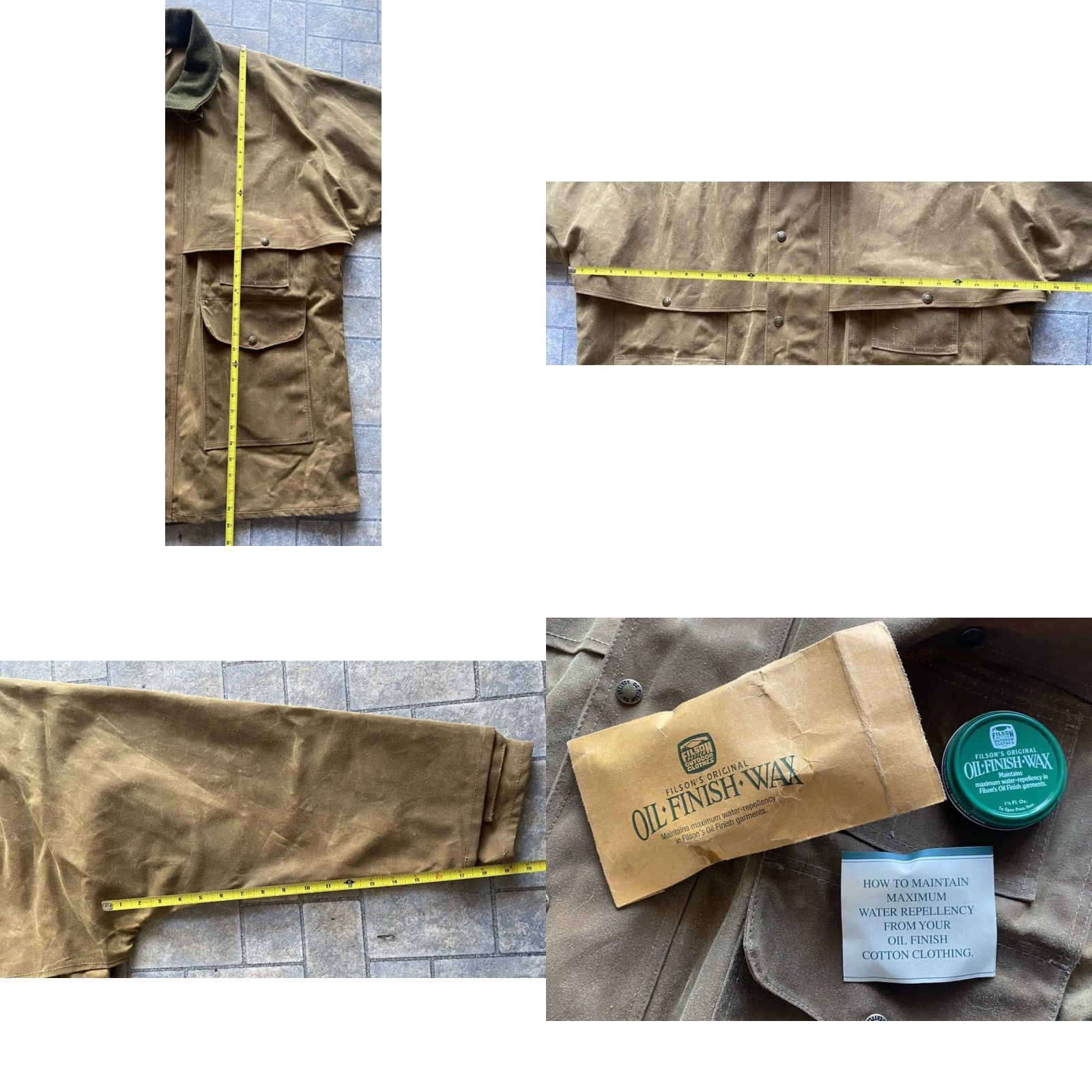 Filson VINTAGE Filson Coat Waxed Unlined Jacket Brown XL Made In USA VTG With Extra Wax Coat Mens XL Brown Waxed Pockets USA Size US XL / EU 56 / 4 - 10 Thumbnail