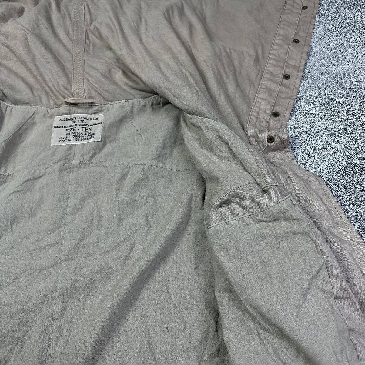 Allsaints AllSaints Parka Jacket Gray Faded Avant Garde Size US M / EU 48-50 / 2 - 14 Thumbnail