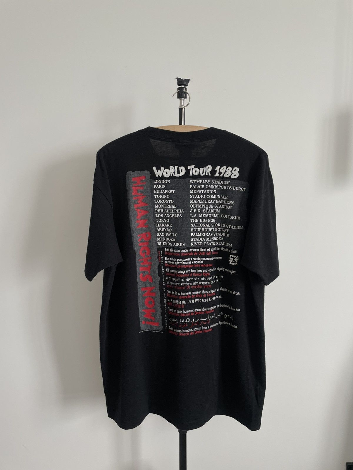 Band Tees Vintage Reebok Human Rights Now 1988 World Tour RARE Size US L / EU 52-54 / 3 - 2 Thumbnail