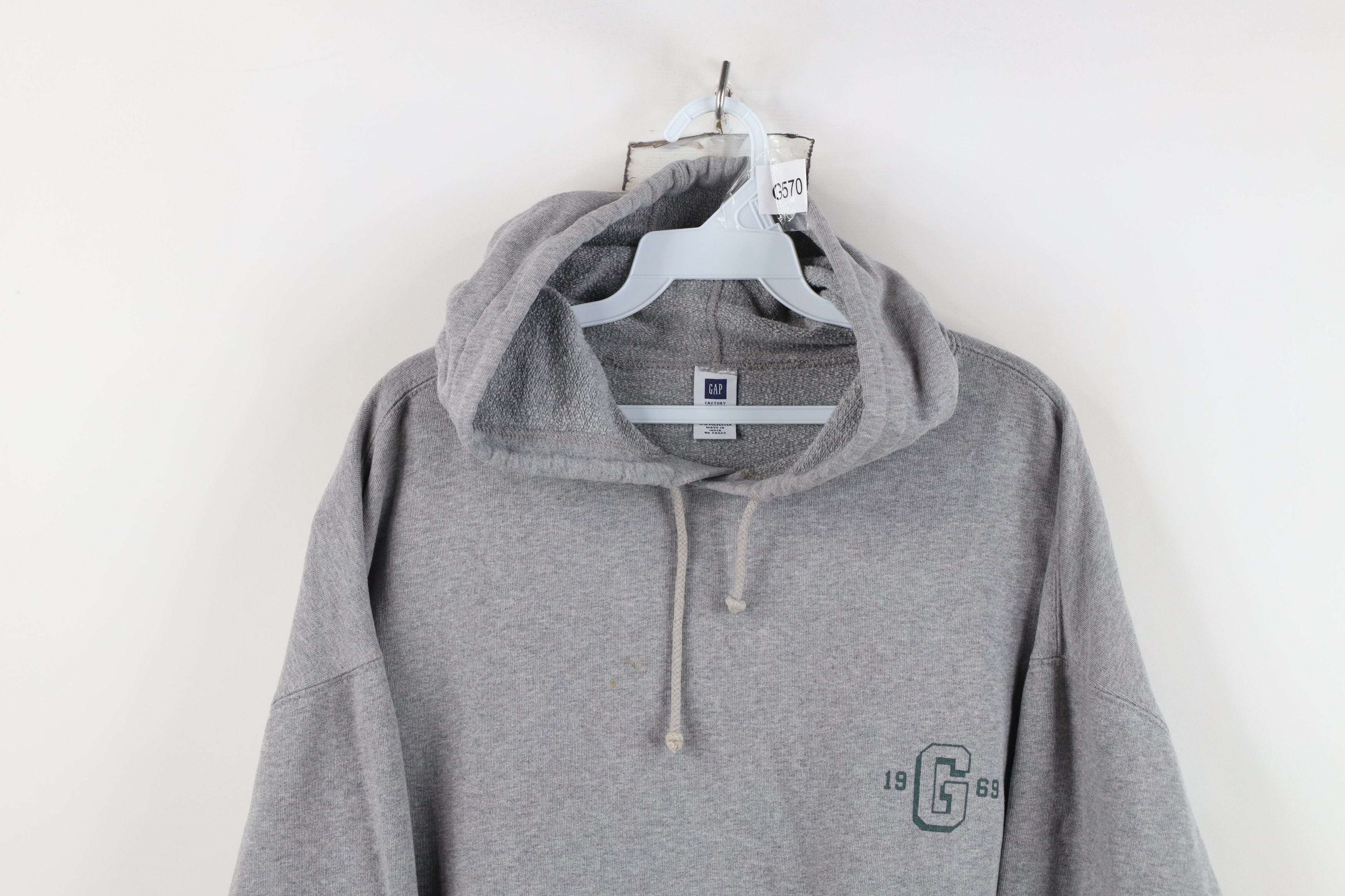 Gap Vintage Y2K 2004 Gap Fit Hoodie Sweatshirt Heather Gray Size US L / EU 52-54 / 3 - 2 Thumbnail