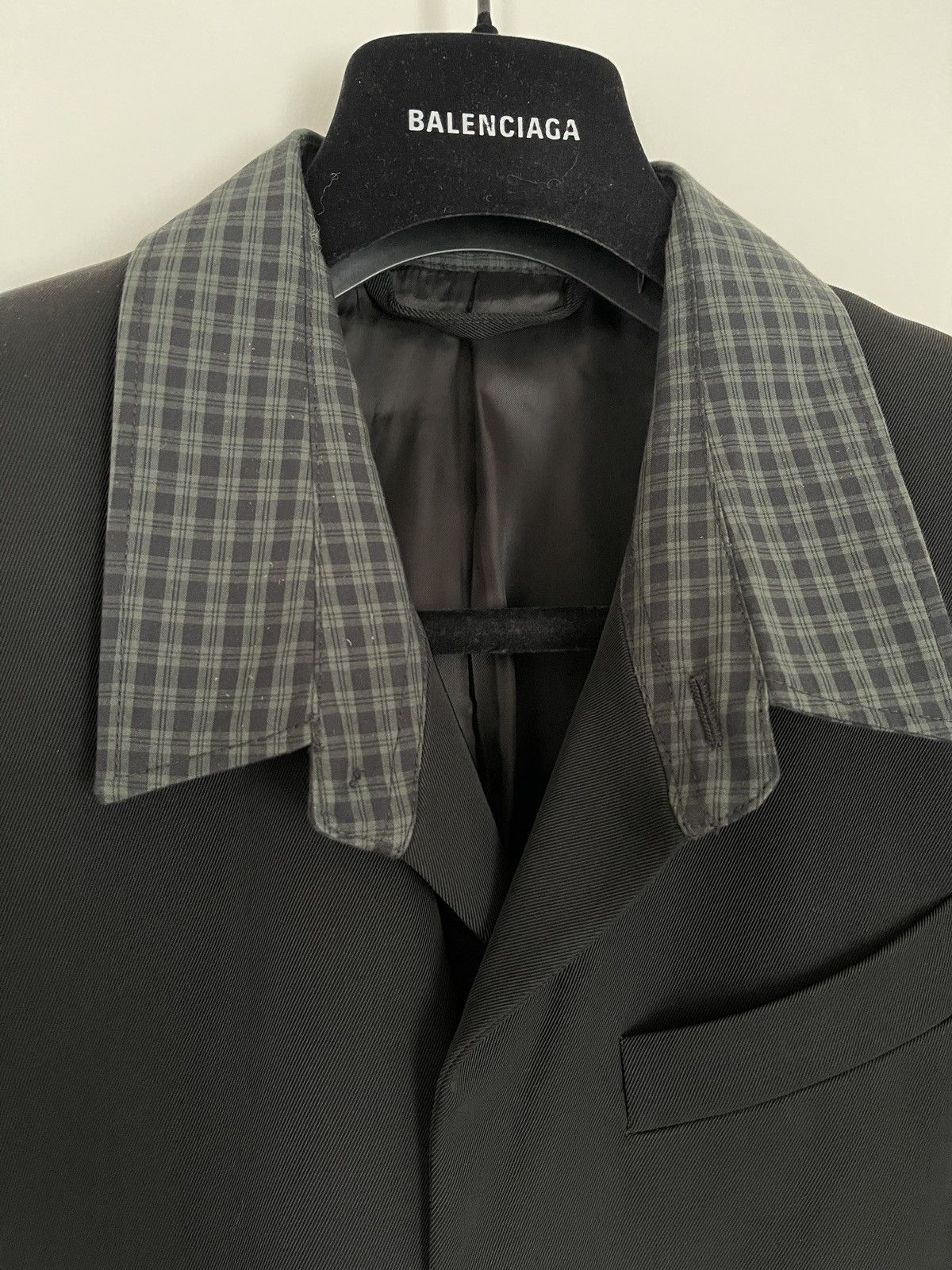 Balenciaga Balenciaga Blazer w checked collar Size 46R - 3 Thumbnail