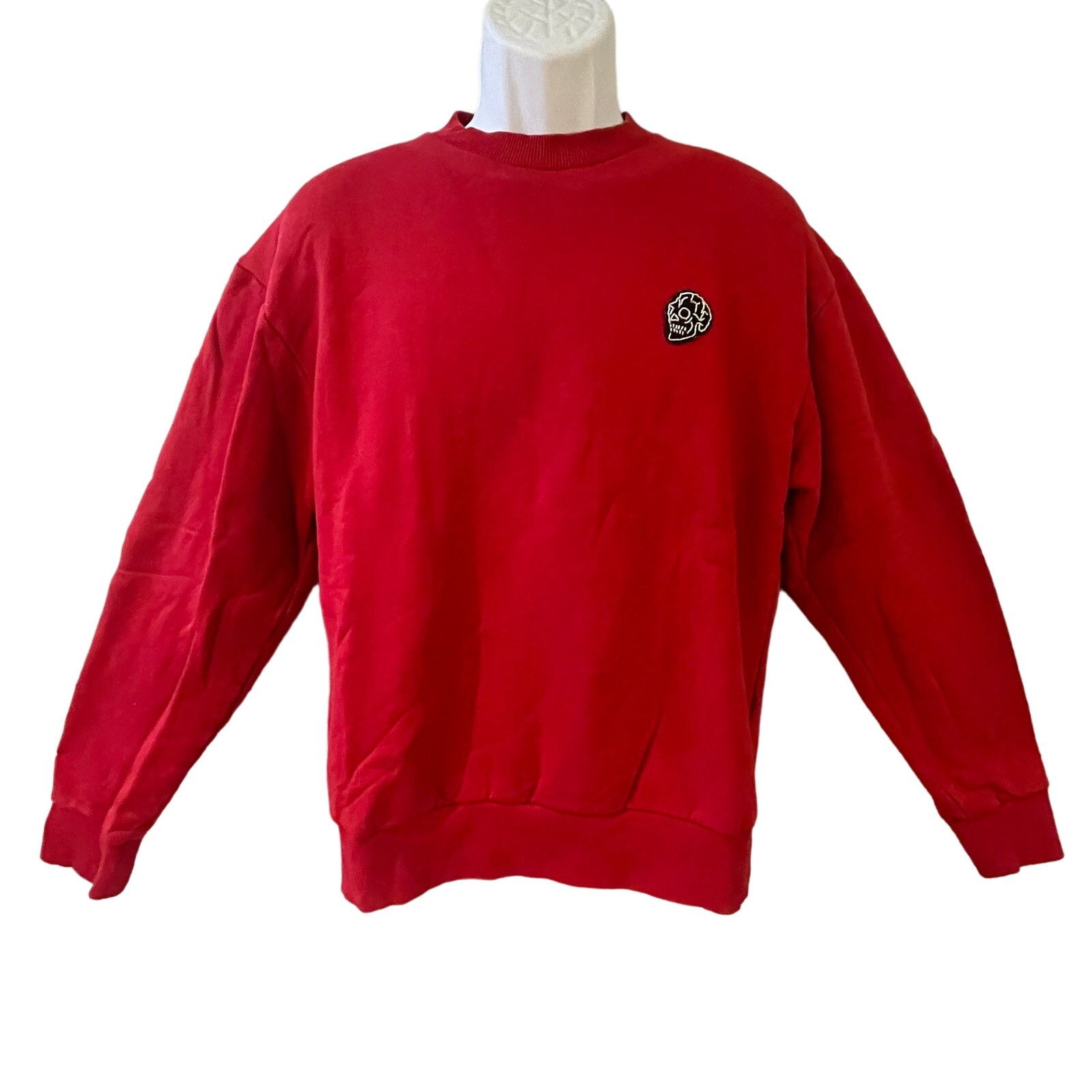 The Kooples The Kooples Women's Embroidered Skull Cotton Sweatshirt Sz M Size M / US 6-8 / IT 42-44 - 1 Thumbnail