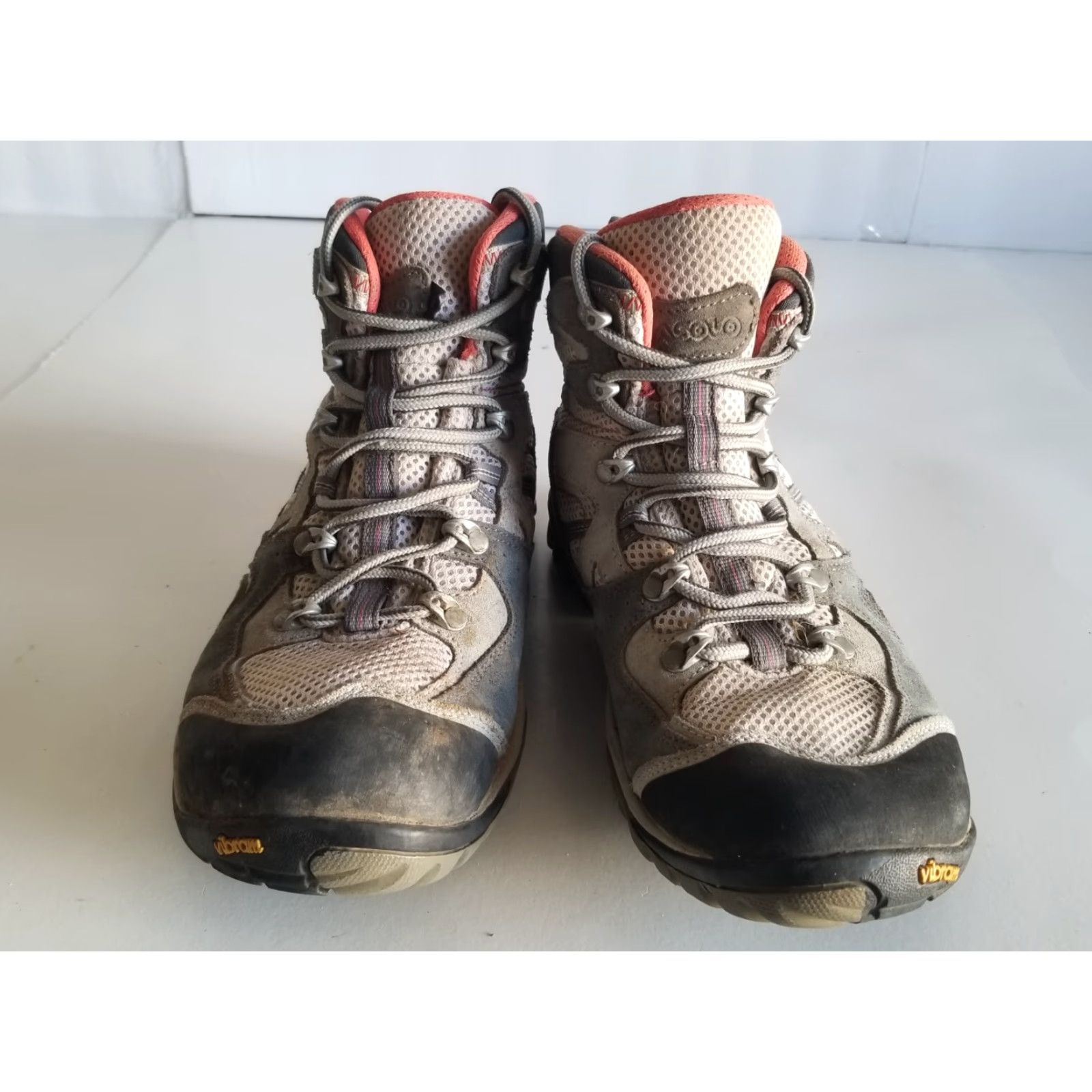 Vintage ASOLO Athena Womens Lace Up Hiking Boots Pink Gray US 9 Boots Women Hiking Waterproof Arch Support Grey Pink Size US 9 / IT 39 - 6 Thumbnail