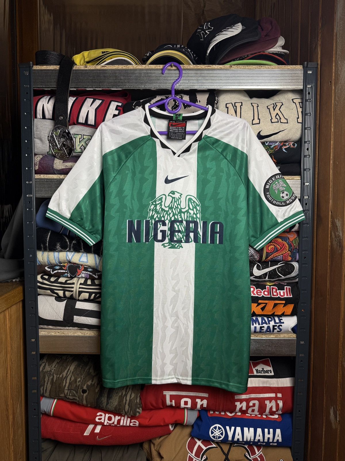 90s Nike Nigeria Vintage Soccer Jersey T-Shirt Tee Crazy Y2K