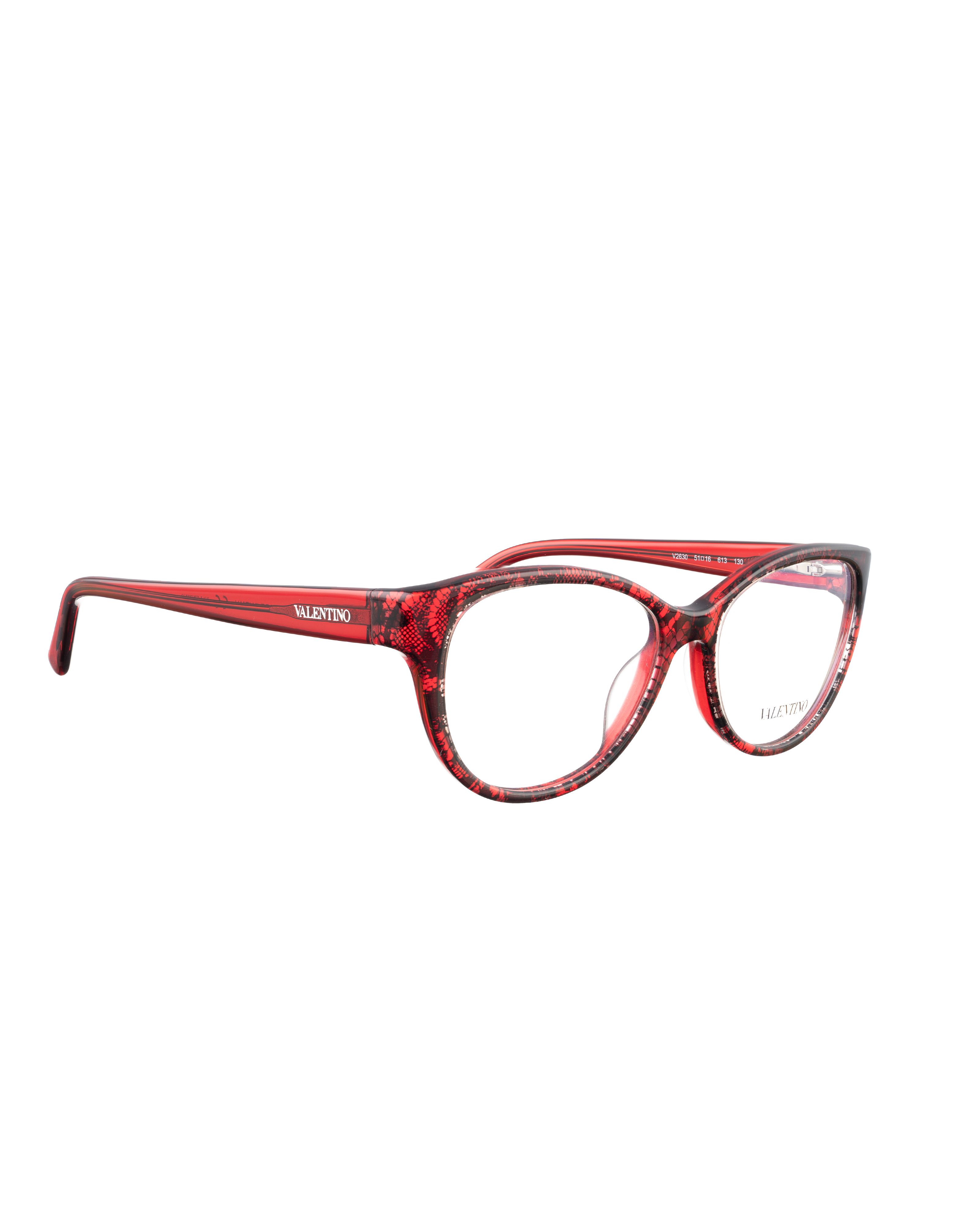 Valentino Valentino 00s Burgundy Lace Nerdy Classic Glasses Size ONE SIZE - 2 Thumbnail