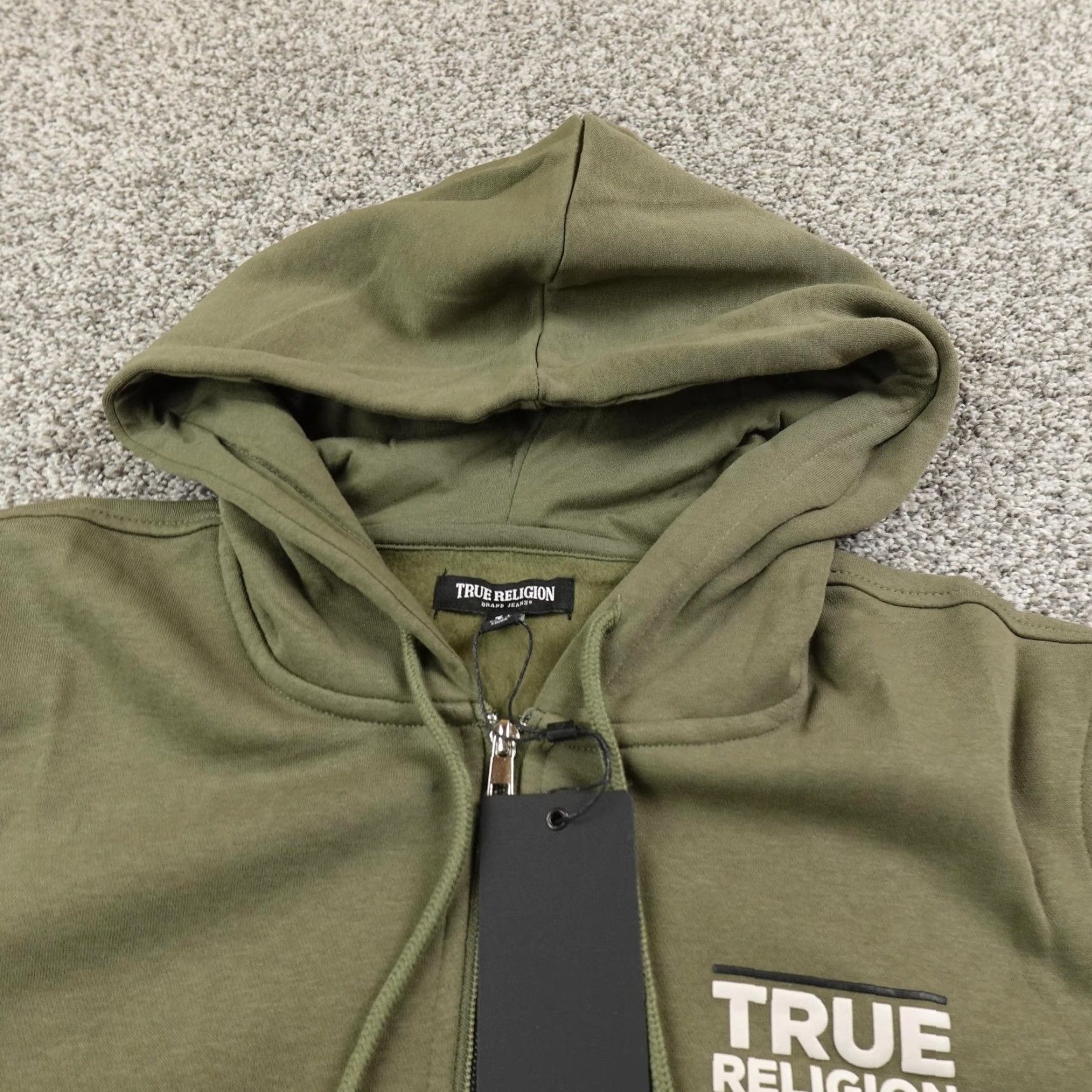 True Religion True Religion Hoodie Mens L Green Buddha Full Zip Sweatshirt Jacket Size US L / EU 52-54 / 3 - 3 Thumbnail
