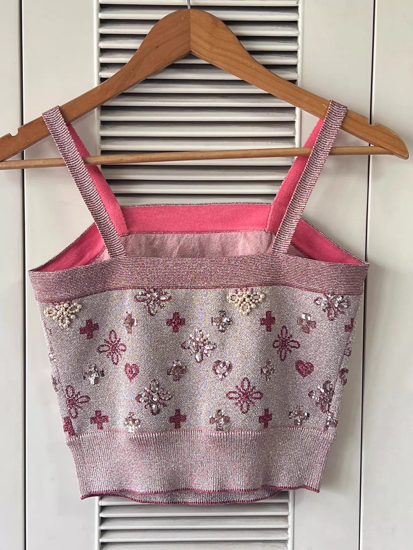 Chanel Chanel Camisole 34 Heavy Sequin Pearl Embroidery Size XS / US 0-2 / IT 36-38 - 2 Thumbnail