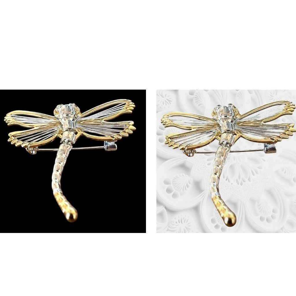 Handmade Dragonfly Pendant Brooch Pin Filigree New Firefly Jewelry F Size ONE SIZE - 3 Thumbnail