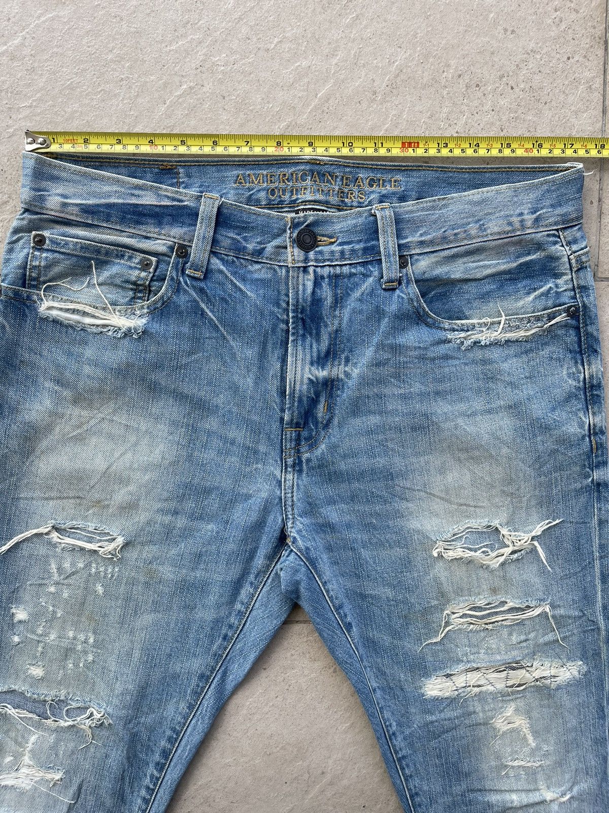 Japanese Brand 🔥 Japanese Brand American Eagle Distressed Denim W34" Size US 34 / EU 50 - 7 Thumbnail