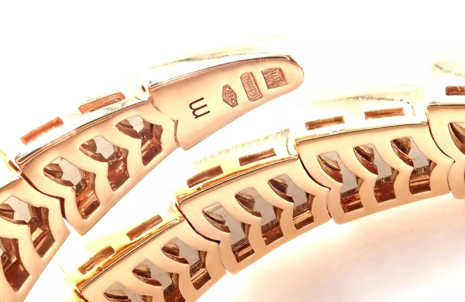 Bvlgari Bulgari Bvlgari Serpenti Viper 18k Diamond Bangle Bracelet Size ONE SIZE - 10 Thumbnail