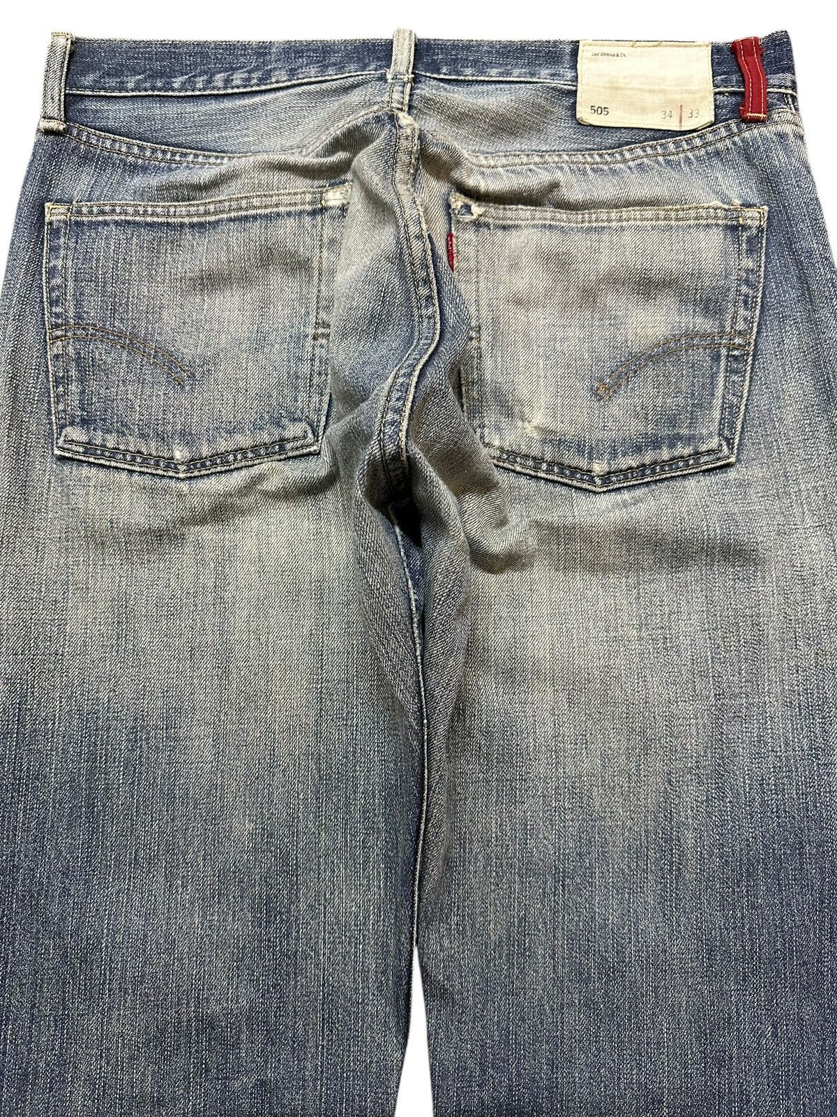 Levi's Vintage 90s Levis 505 Blue Faded Wash Distressed Loose Jeans Size US 33 - 5 Thumbnail