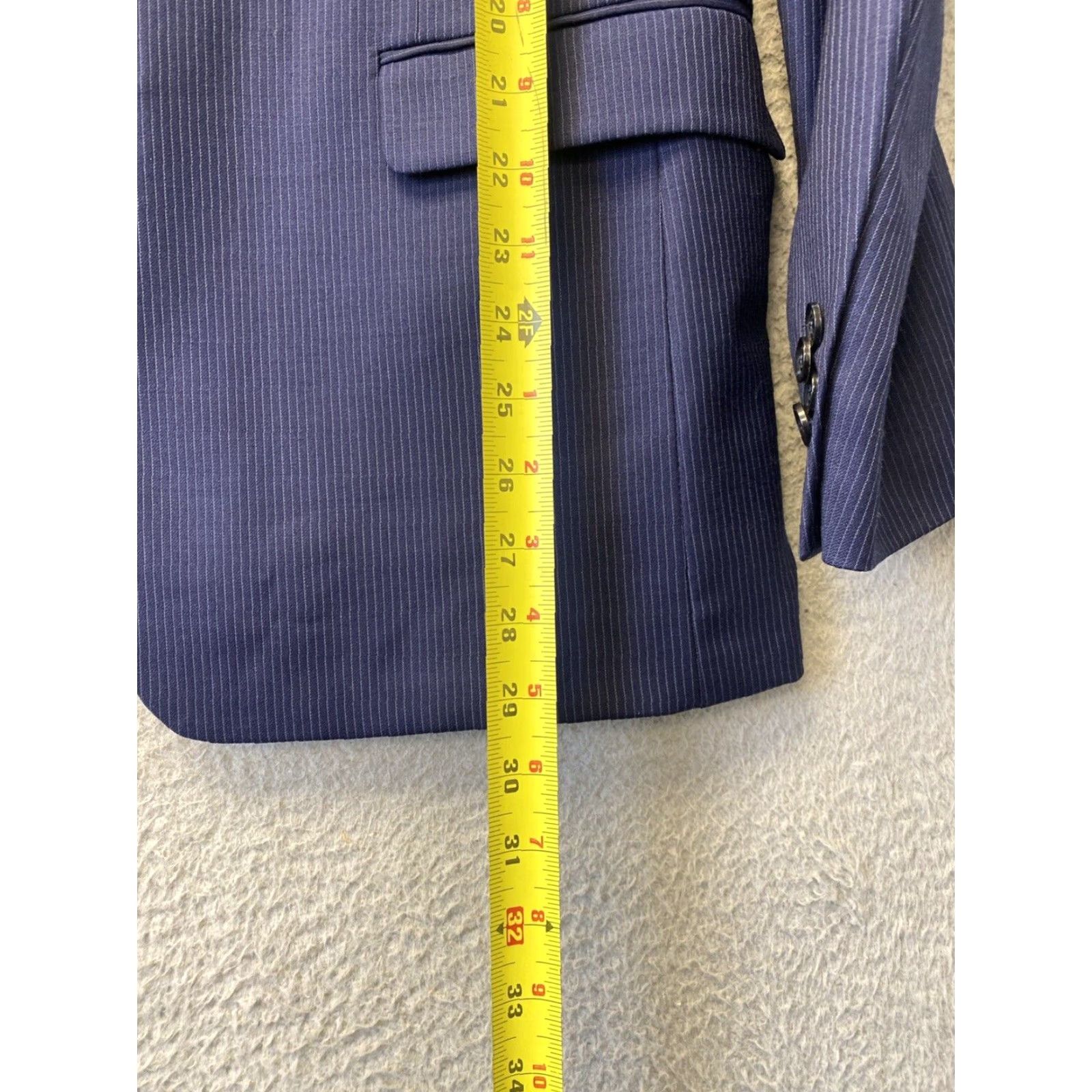 Tommy Hilfiger TOMMY HILFIGER Men's Modern-Fit Blue Plaid 2-Piece Suit Jacket Pants 40L/38W Size 40L - 7 Thumbnail