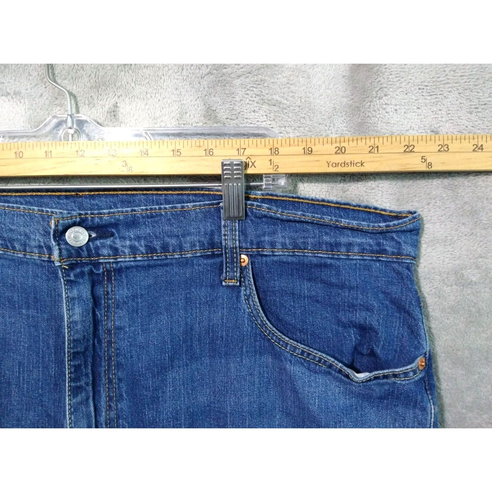 Levi's Levi's 559 Jeans Men's 44x32 Blue Denim Relaxed Fit Straight Leg Dark Wash Size US 44 / EU 60 - 3 Thumbnail