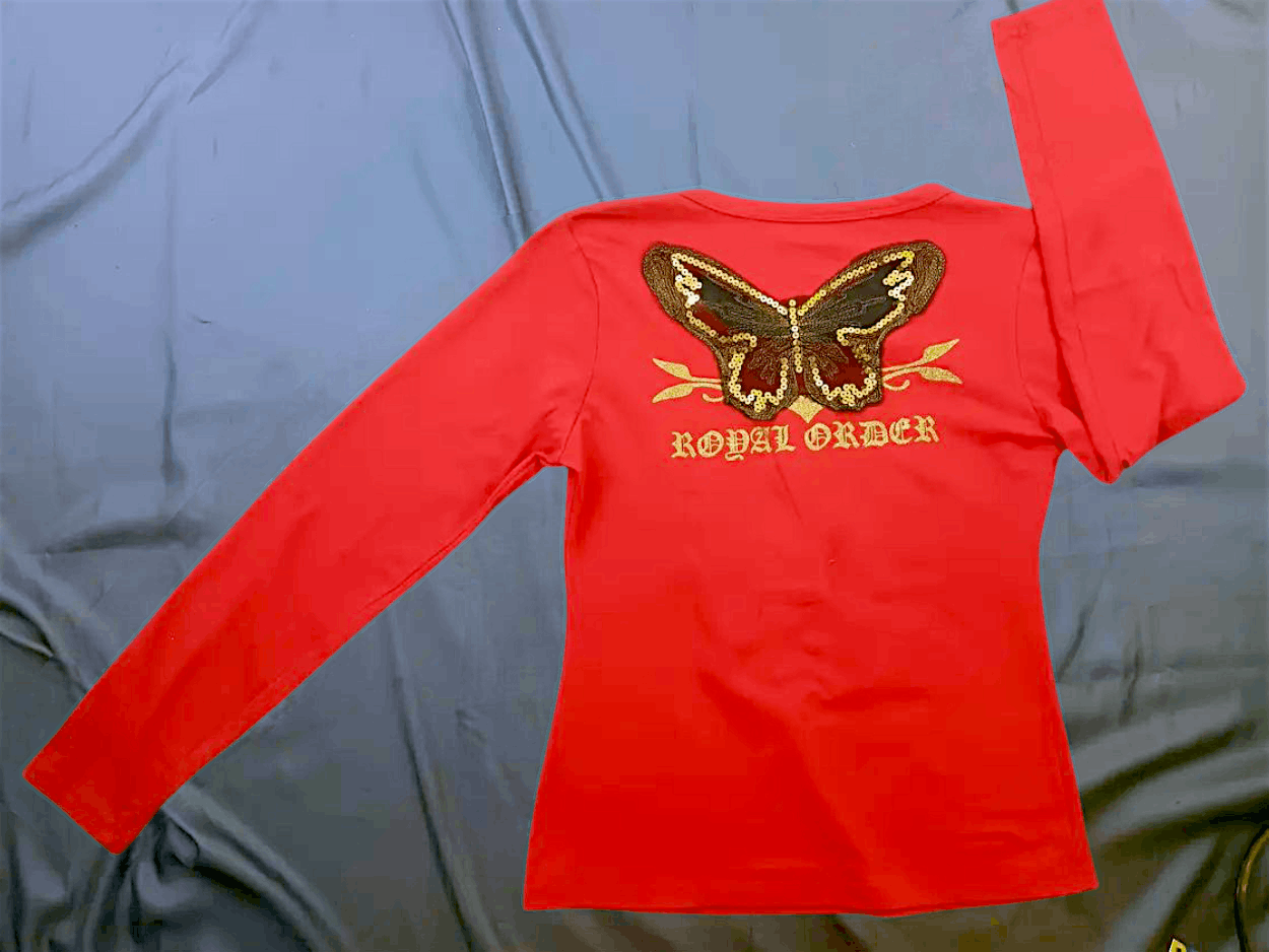 Japanese Brand EINSTEN Rhinestone Butterfly Embroidery *NO TAGS** Size US M / EU 48-50 / 2 - 9 Thumbnail