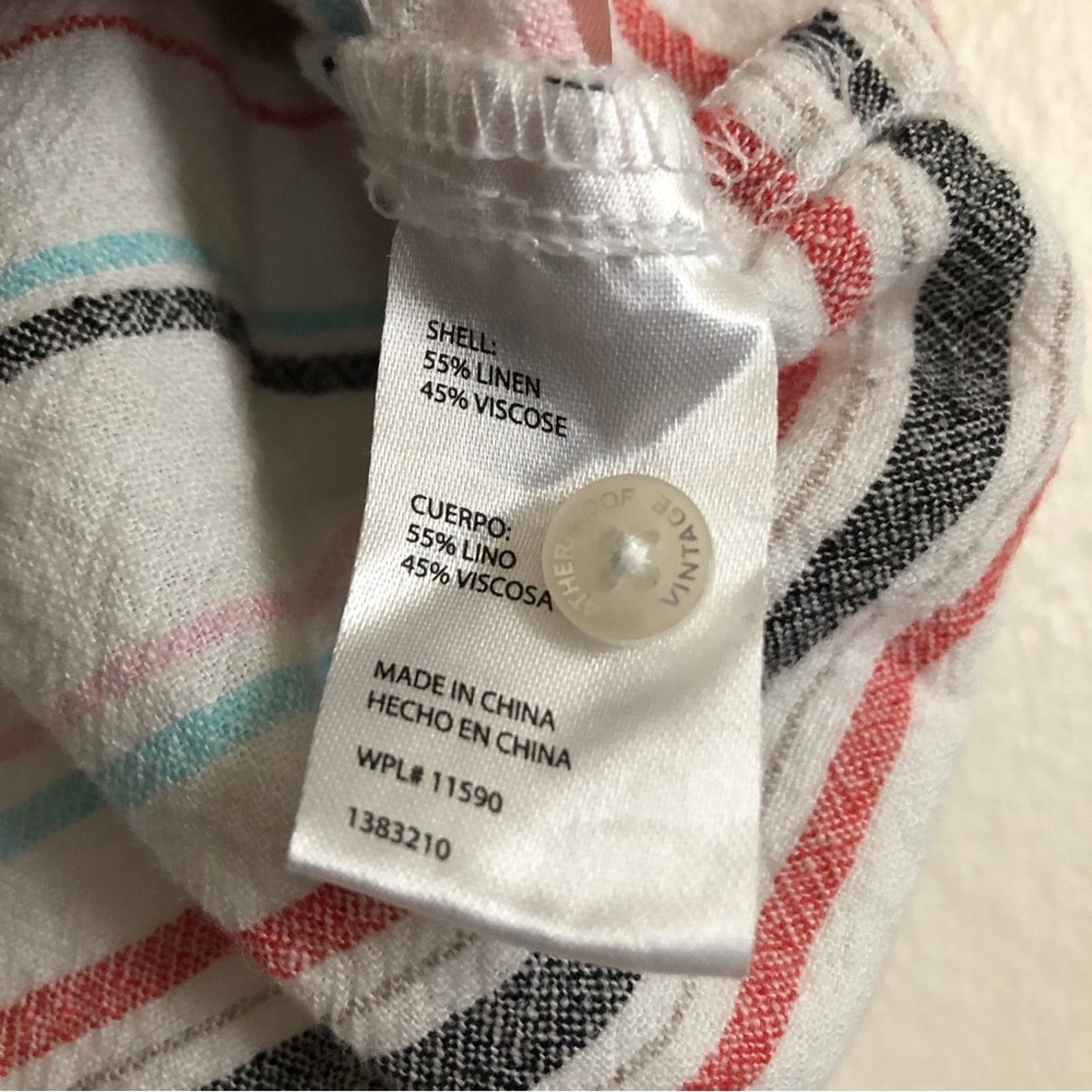 Weatherproof Weatherproof Vintage Linen Sleeveless Button Up Shirt Top Size M / US 6-8 / IT 42-44 - 3 Thumbnail