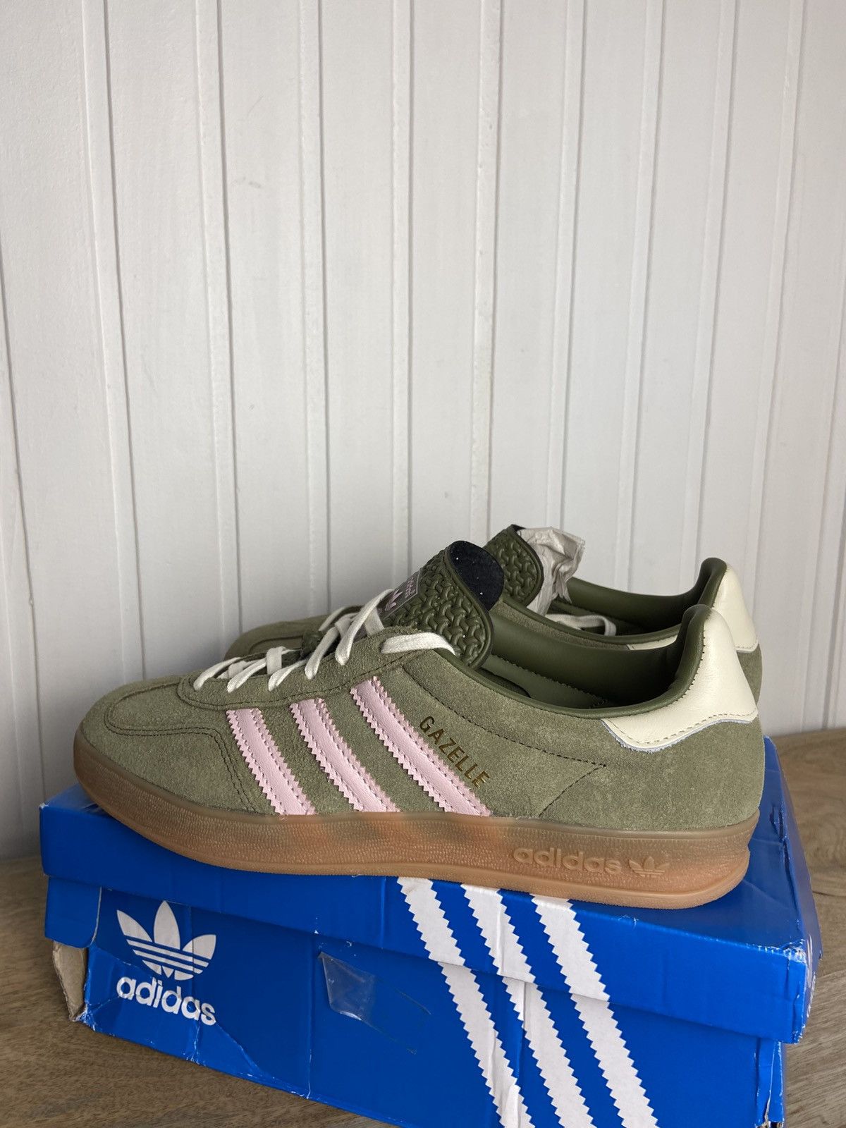 Adidas New adidas Gazelle Indoor "Focus Olive" rare size 7,5US Size US 7.5 / IT 37.5 - 8 Thumbnail