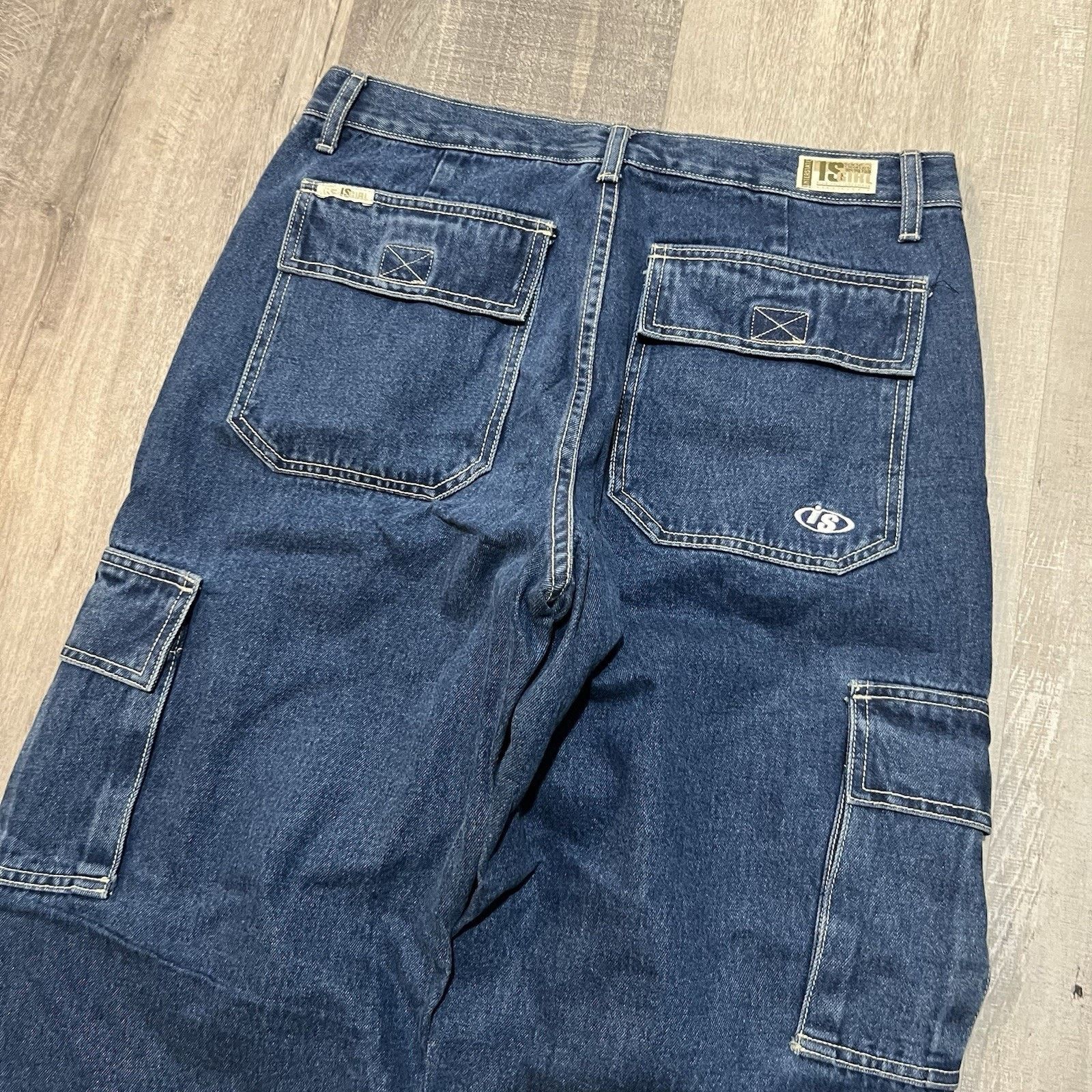 Vintage VTG Interstate Denim IS GIRL Baggy Jeans Wide Leg USA Skater Size 32" / US 10 / IT 46 - 4 Thumbnail