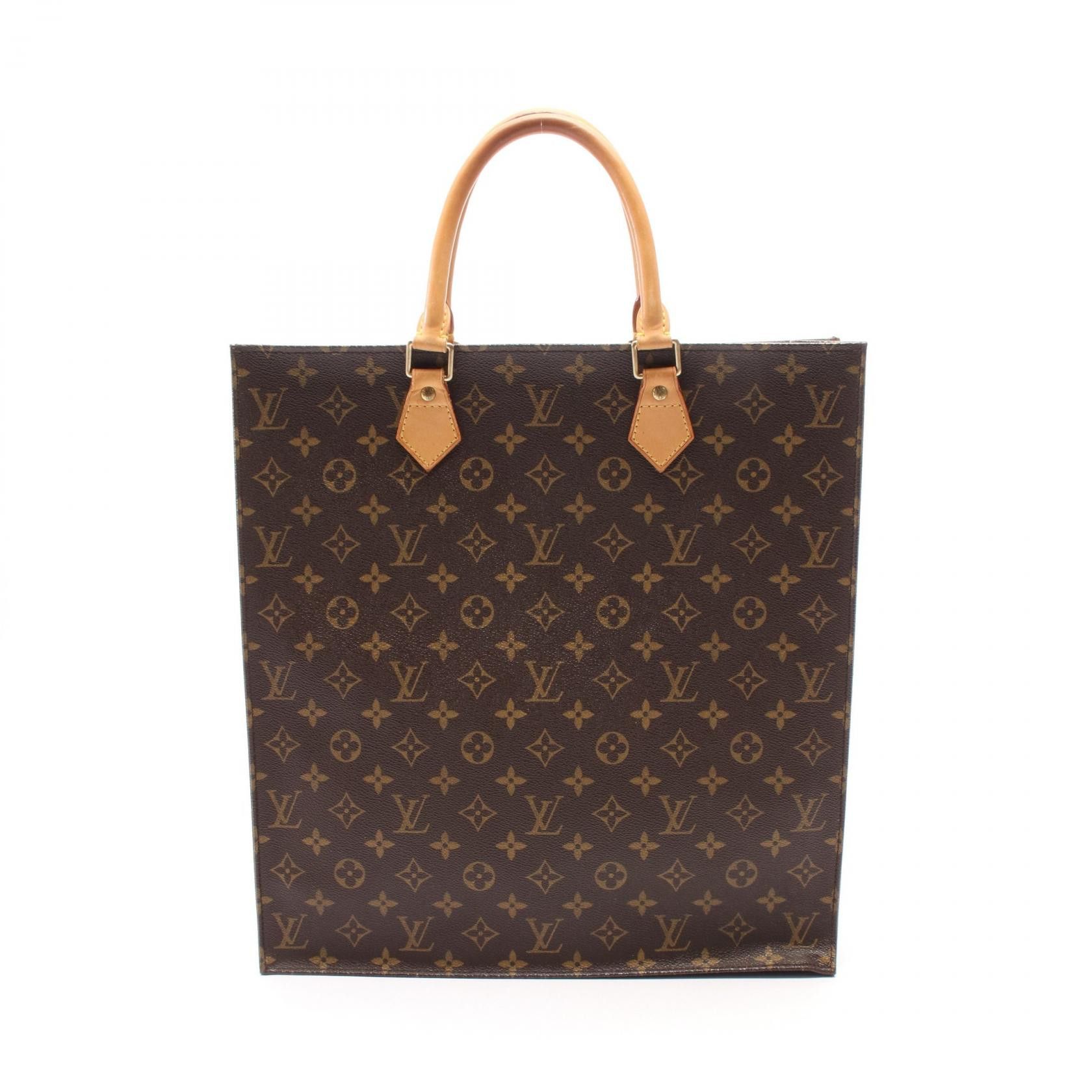 Louis Vuitton Louis Vuitton Sac Plat Monogram Tote Bag Canvas Tote Bag M51140 in Brown, Women's