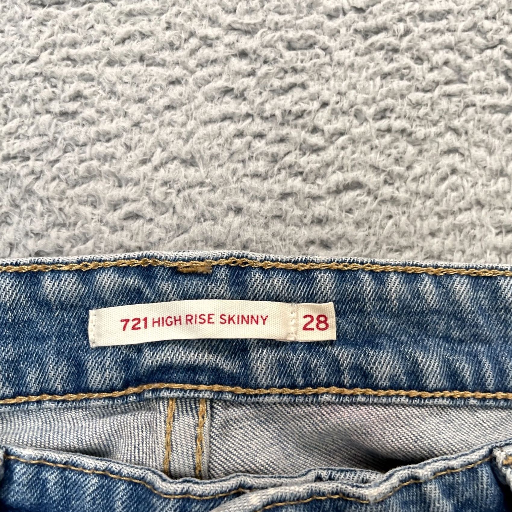 Levi's Levi's 721 Jeans Womens 28 Blue Skinny High Rise Denim Cotton Medium Wash Jeans City Preppy Womens Size 28" / US 6 / IT 42 - 3 Thumbnail