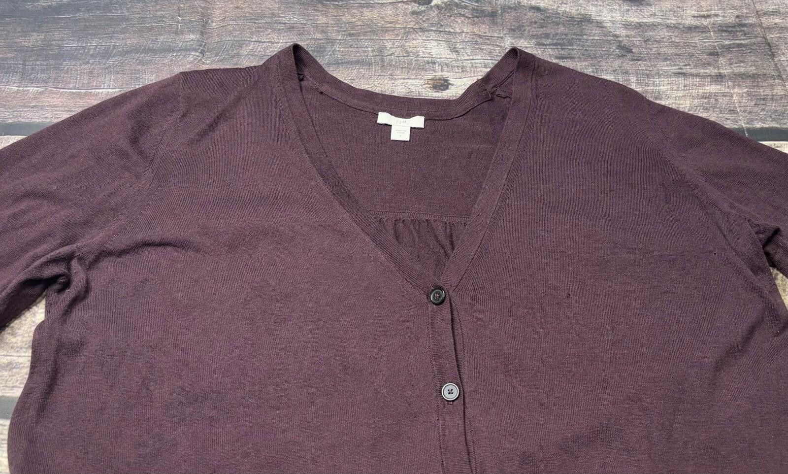 Other J Jill Cardigan Sweater Women's Large Burgundy Tunic Size L / US 10 / IT 46 - 4 Thumbnail