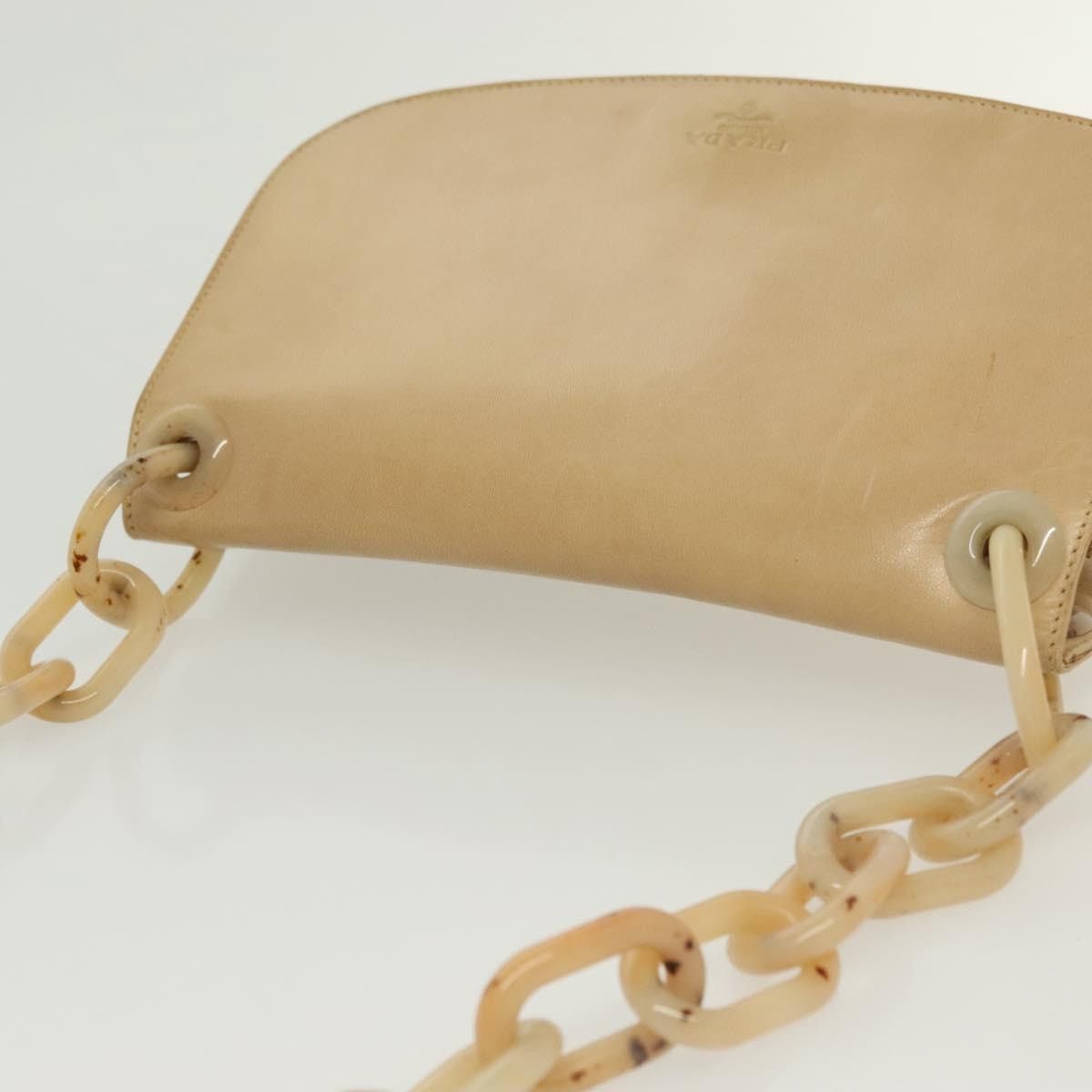 Prada PRADA Chain Shoulder Bag Leather Beige Size ONE SIZE - 6 Thumbnail