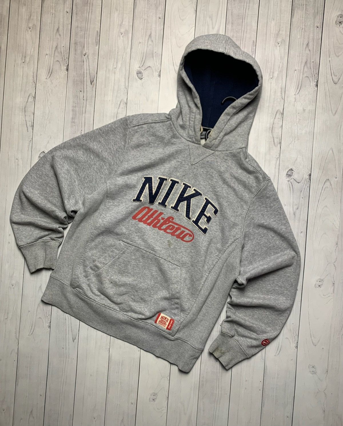 Nike × Vintage Vintage Nike hoodie logo size S grey logo Size US S / EU 44-46 / 1 - 1 Thumbnail