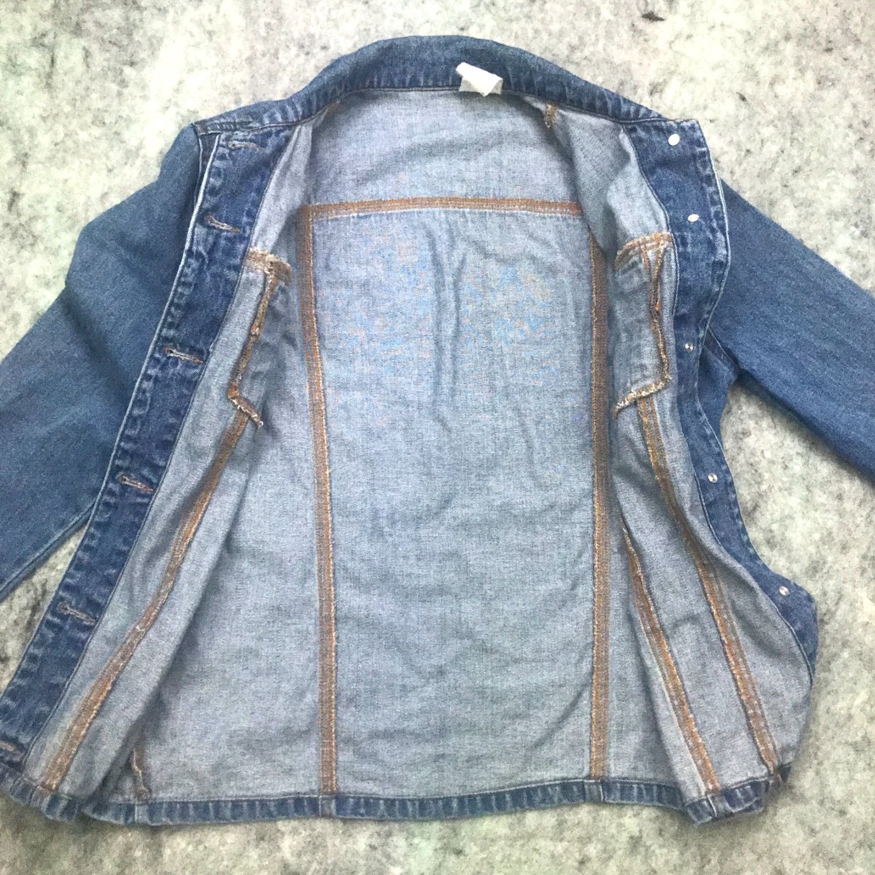 Lee VINTAGE Lee Jean Jacket Womens Medium Blue Denim MR Trucker Coat Size 32" / US 10 / IT 46 - 6 Thumbnail