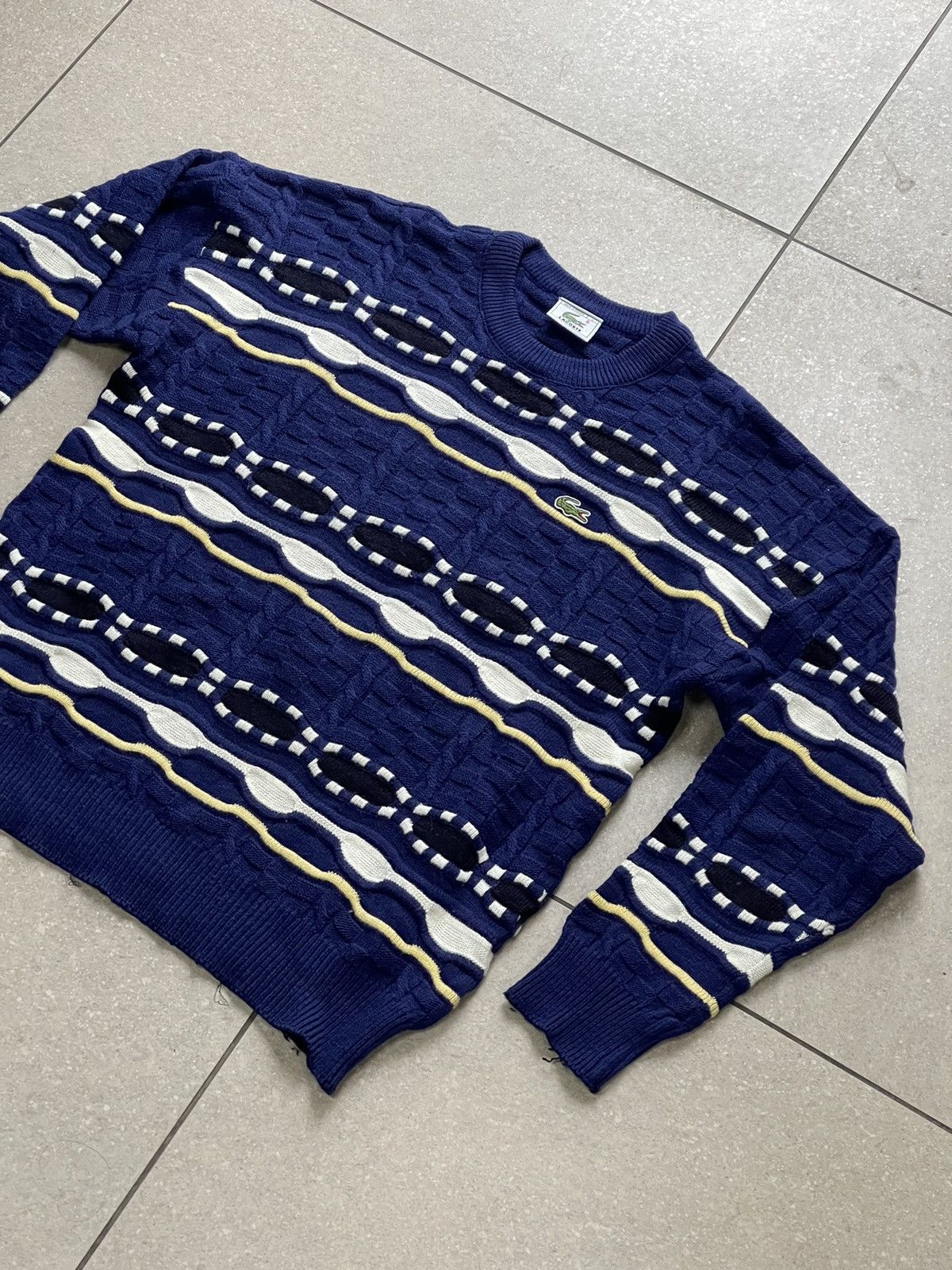 Coogi 90’s Lacoste Vintage Coogi style sweater knit multicolour Size US M / EU 48-50 / 2 - 2 Thumbnail
