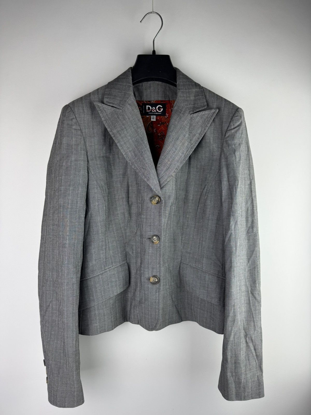 Dolce & Gabbana Vintage 00s Dolce&Gabbana Formal Suit Blazer Paisley Lining Size L / US 10 / IT 46 - 1 Thumbnail