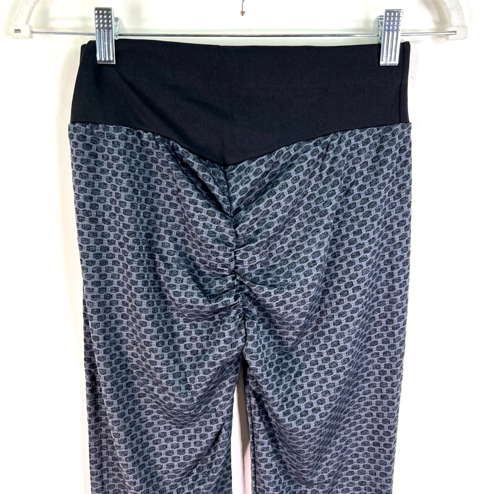 Vintage Women Butt Lift Leggings SZ S Anti-Cellulite High Waist Push Up Yoga Pants Shirt? Size 28" / US 6 / IT 42 - 4 Thumbnail