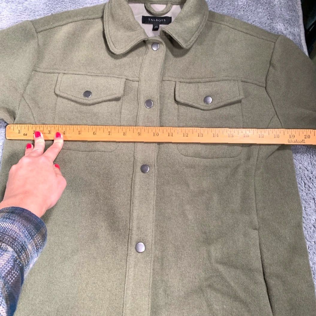 Talbots Talbots Shacket Wool Coat XS Women Sage Green Long Wool shacket Coat Green Womens XS Talbots Size XS / US 0-2 / IT 36-38 - 6 Thumbnail