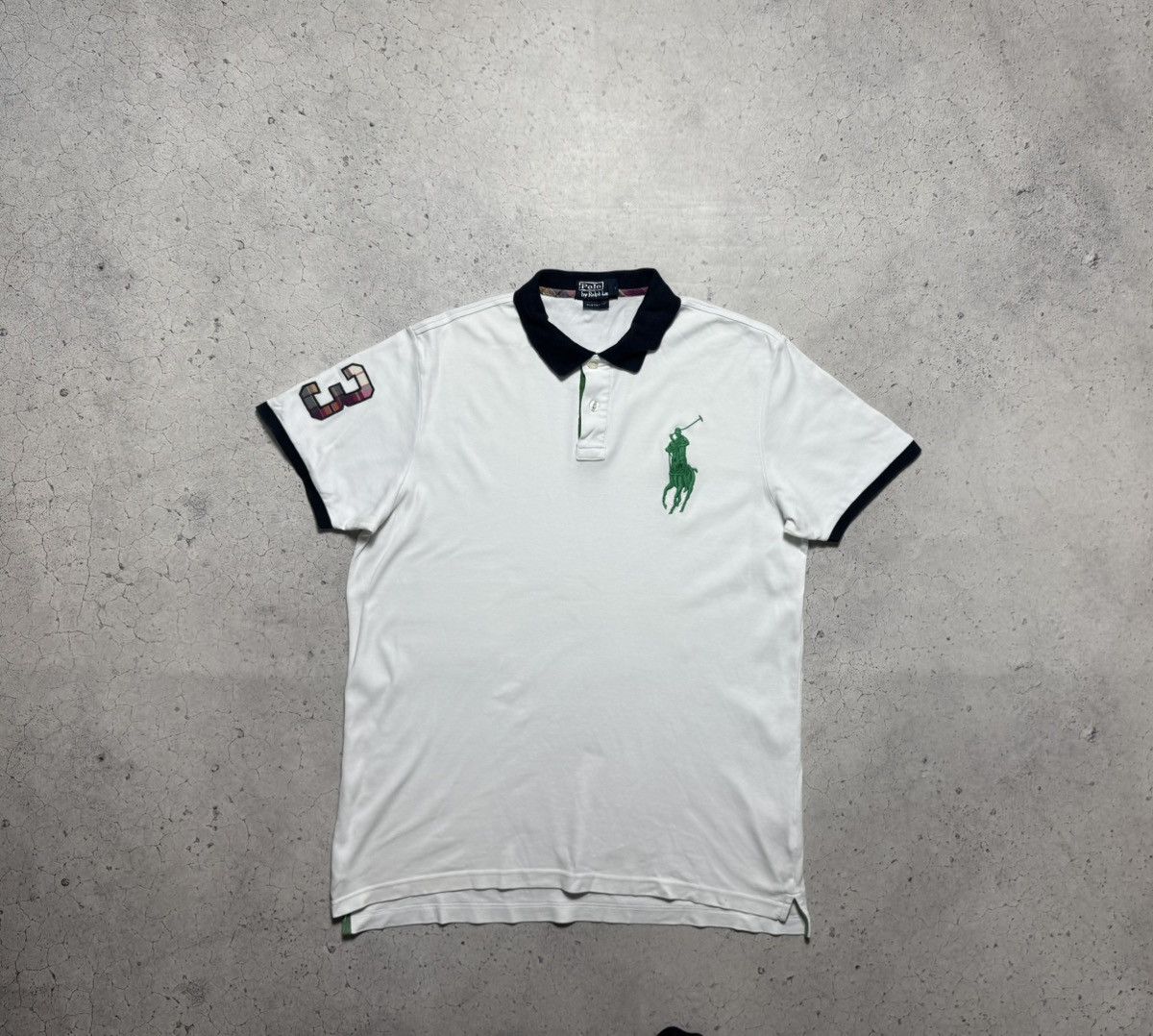 Polo Ralph Lauren Polo Ralph Lauren Big Pony #3 White Vintage Polo Shirt Size US XL / EU 56 / 4 - 1 Thumbnail