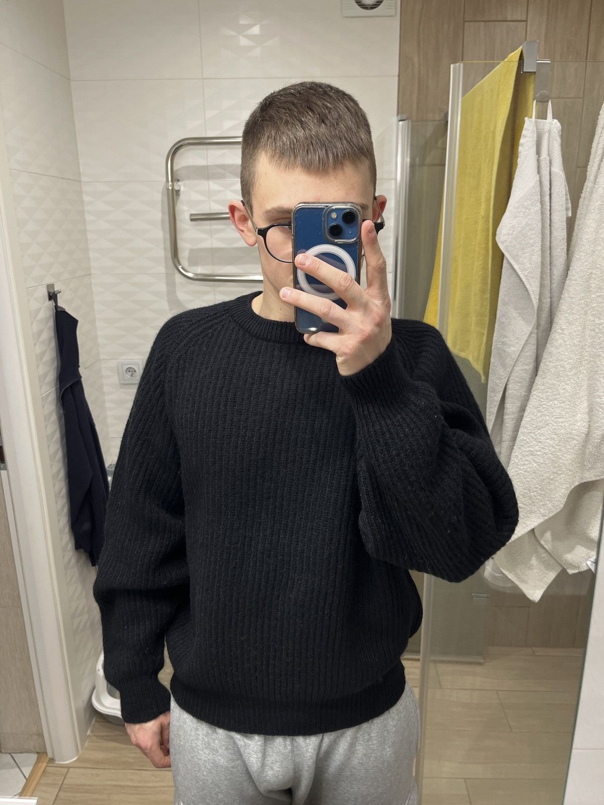 Levi's × Levi's Vintage Clothing × Vintage Vintage 70s Levi’s knit family cropped wool ribbed sweater Size US M / EU 48-50 / 2 - 3 Thumbnail