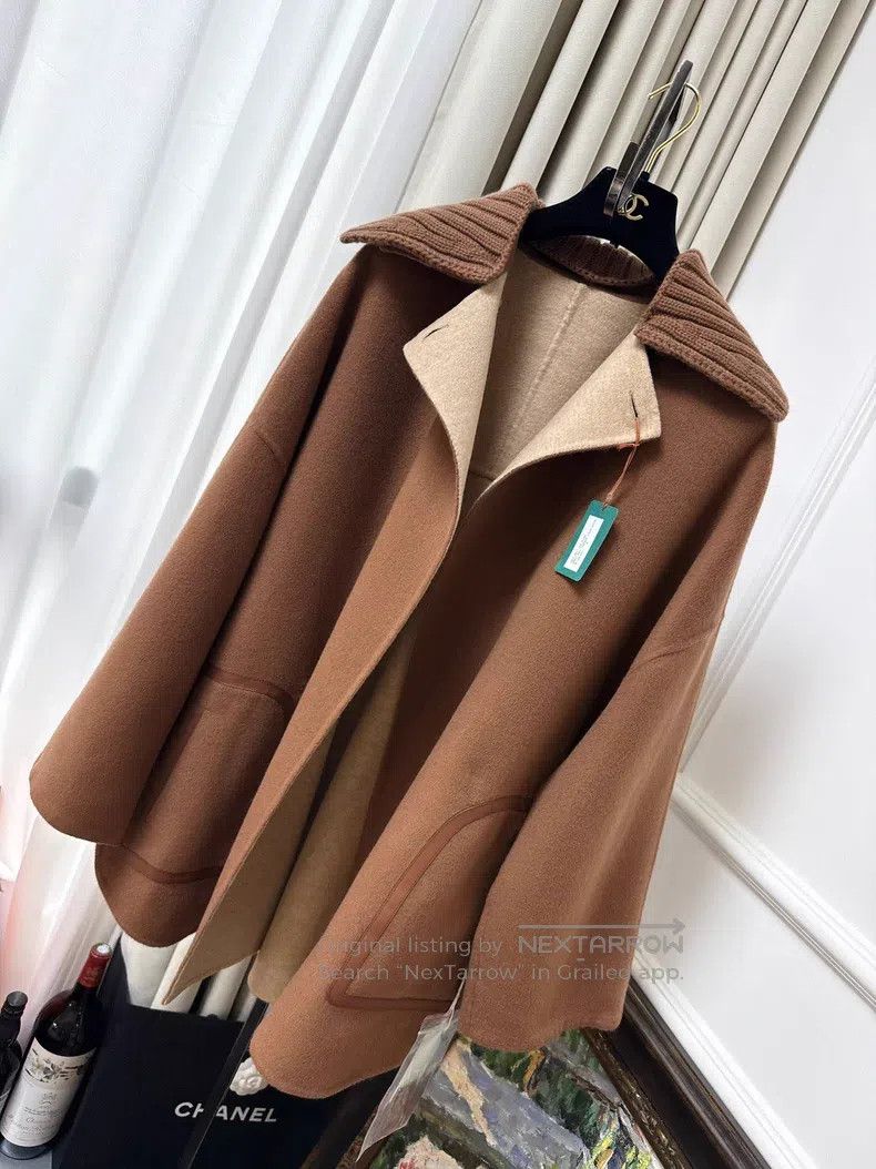 Loro Piana Loro Piana Beige and Khaki Two-Sided Wearable Collar Cashm Size S / US 4 / IT 40 - 5 Thumbnail