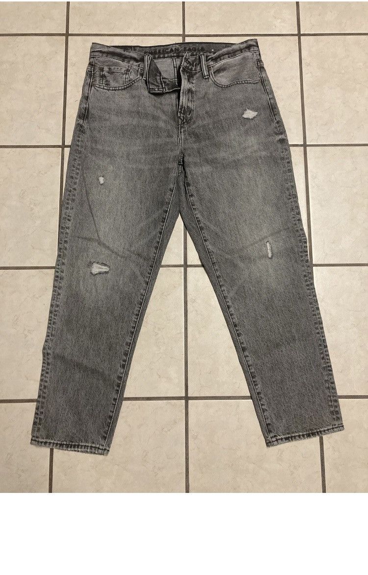 American Eagle Outfitters American Eagle Gray Distressed Skater Jeans 100% Cotton 32 Size US 32 / EU 48 - 5 Thumbnail